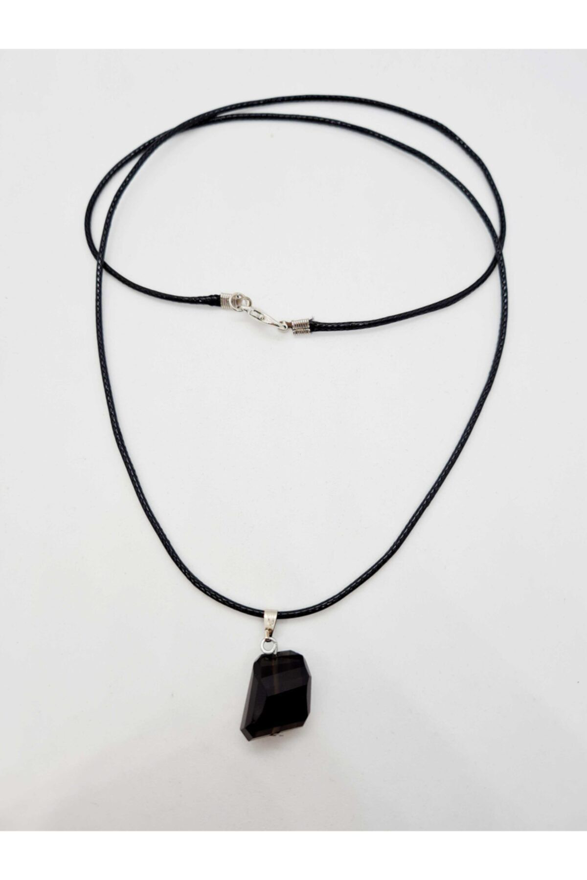 Gümüştel El Sanatlari Sertifikali Dumanli Kuvars Kolye (Zincir Dahil)