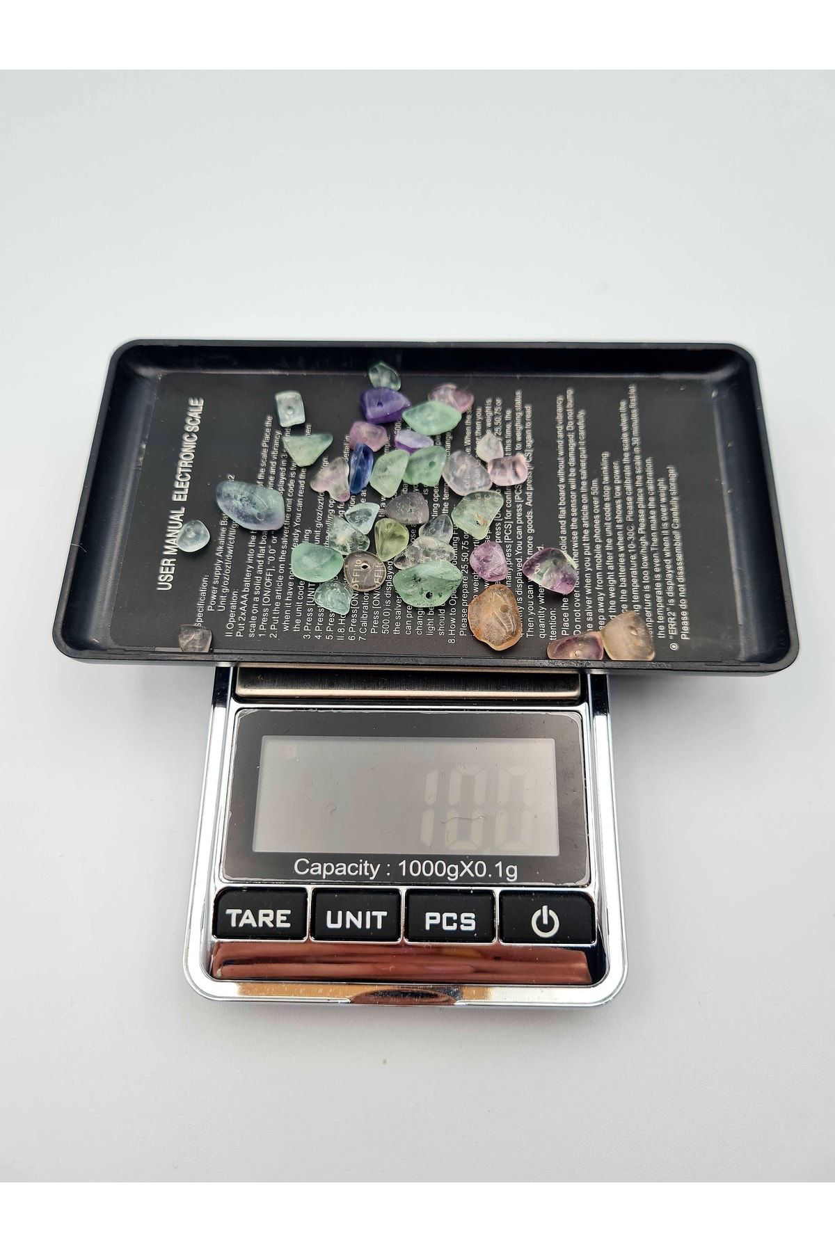 Sertifikalı Florit Kırık Doğal Taş - 10 gr Delikli Doğal Taş