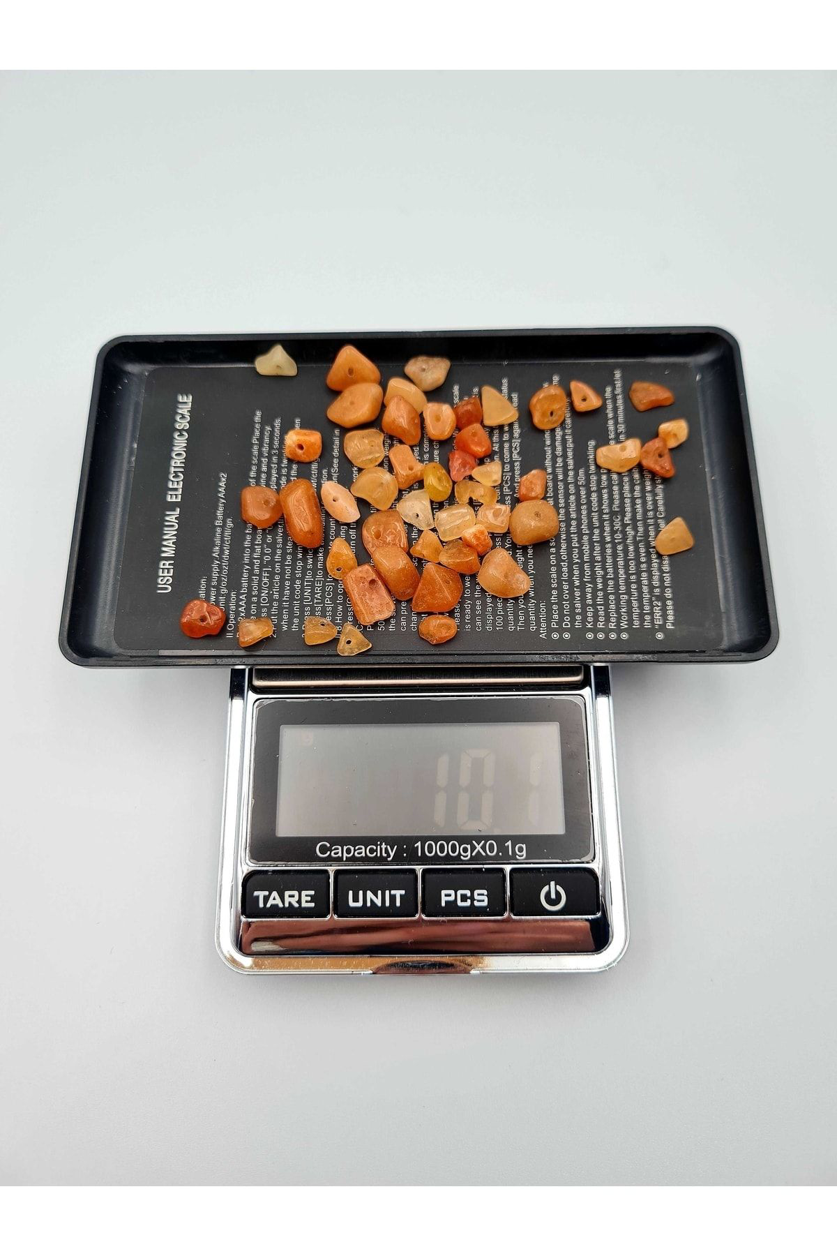 Sertifikalı Kalsit Kırık Doğal Taş - 10 gr Delikli Doğal Taş