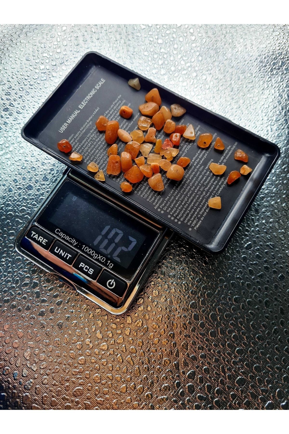 Gümüştel El Sanatlari Sertifikali Kalsit Kirik Doğal Taş - 10 Gr Delikli Doğal Taş