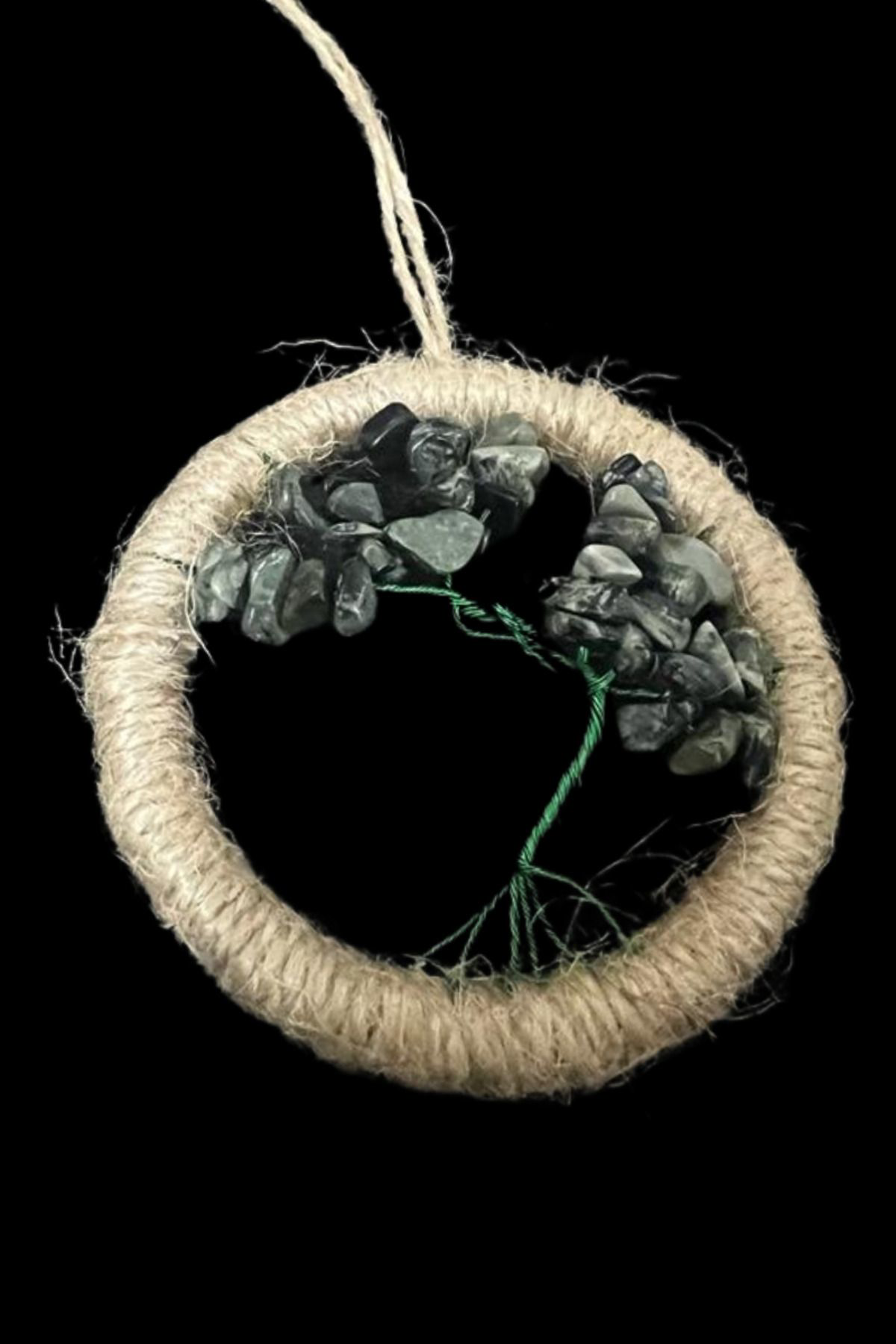 Sertifikalı Kambaba Jasper Yeşil Tel Doğal Taş El Yapımı Duvar Sü