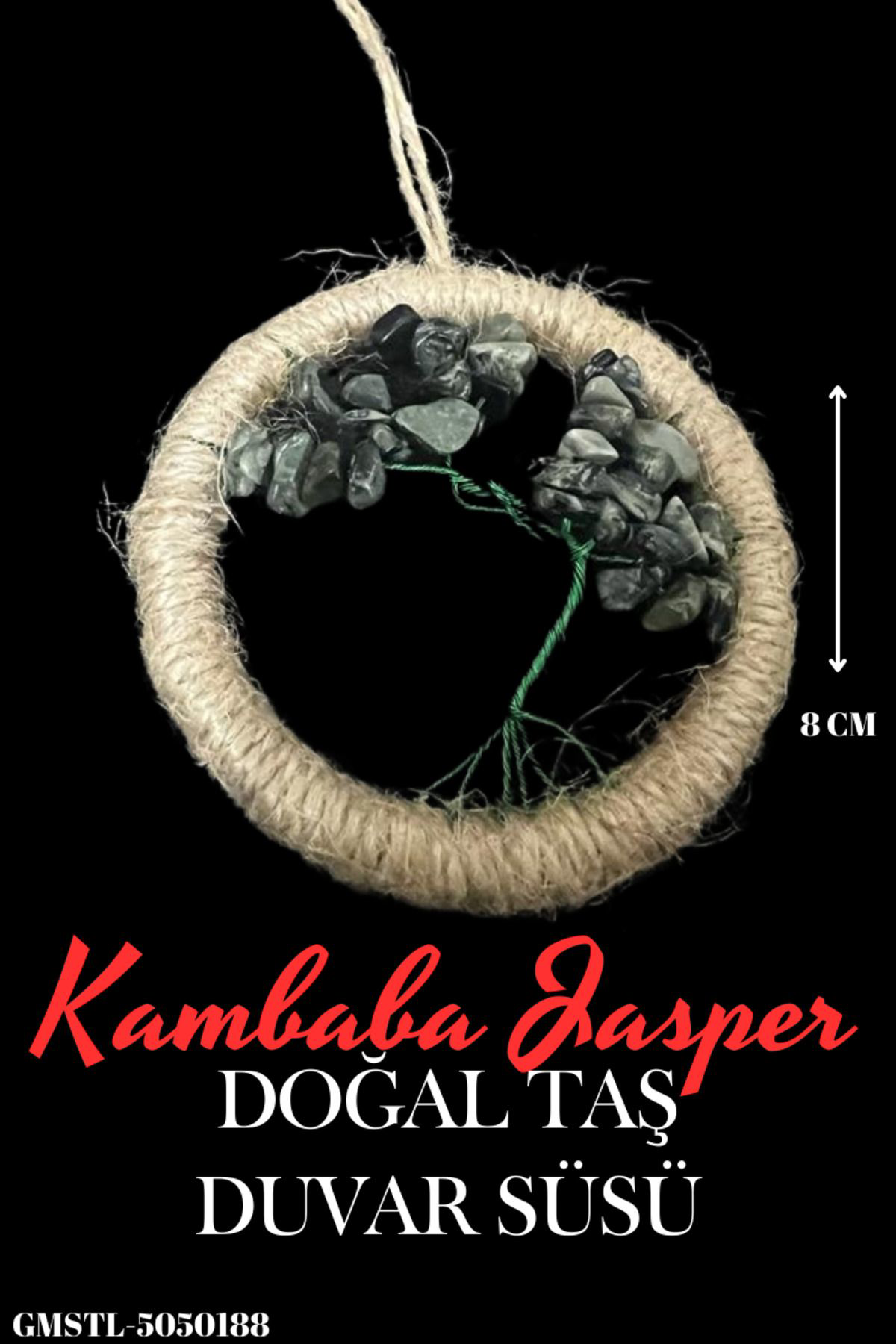 Gümüştel El Sanatlari Sertifikali Kambaba Jasper Yeşil Tel Doğal Taş El Yapimi Duvar Sü