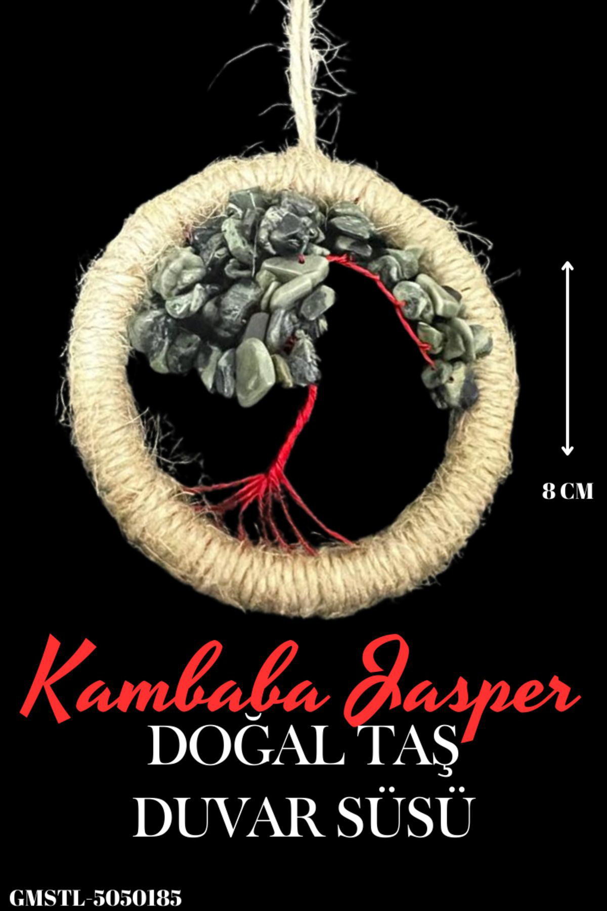 Gümüştel El Sanatlari Sertifikali Kambaba Jasper Kirmizi Tel Doğal Taş El Yapimi Duvar 