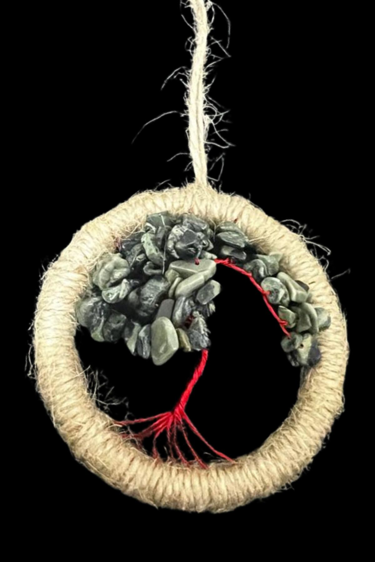 Sertifikalı Kambaba Jasper Kırmızı Tel Doğal Taş El Yapımı Duvar 