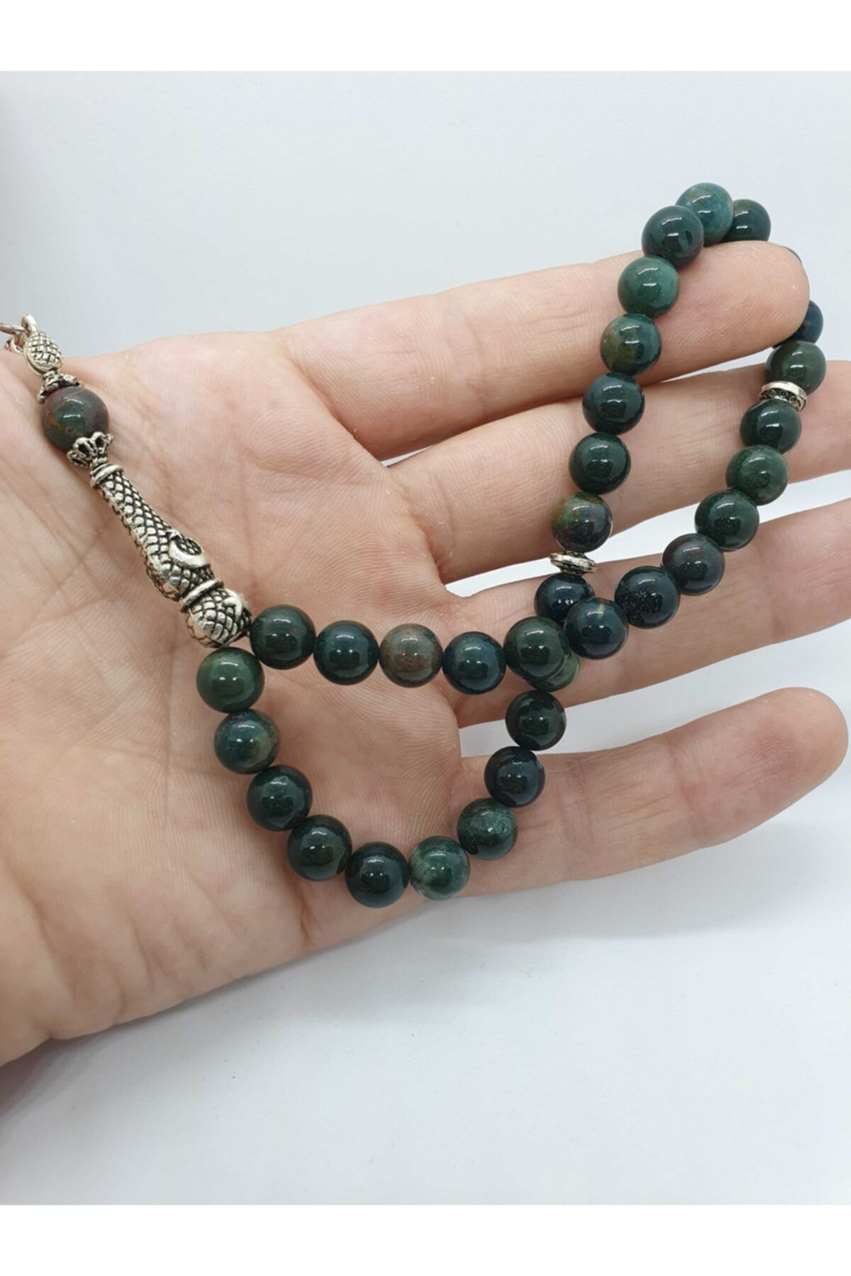Gümüştel El Sanatlari Sertifikali Kantaşi Doğal Taş Tesbih 8 Mm