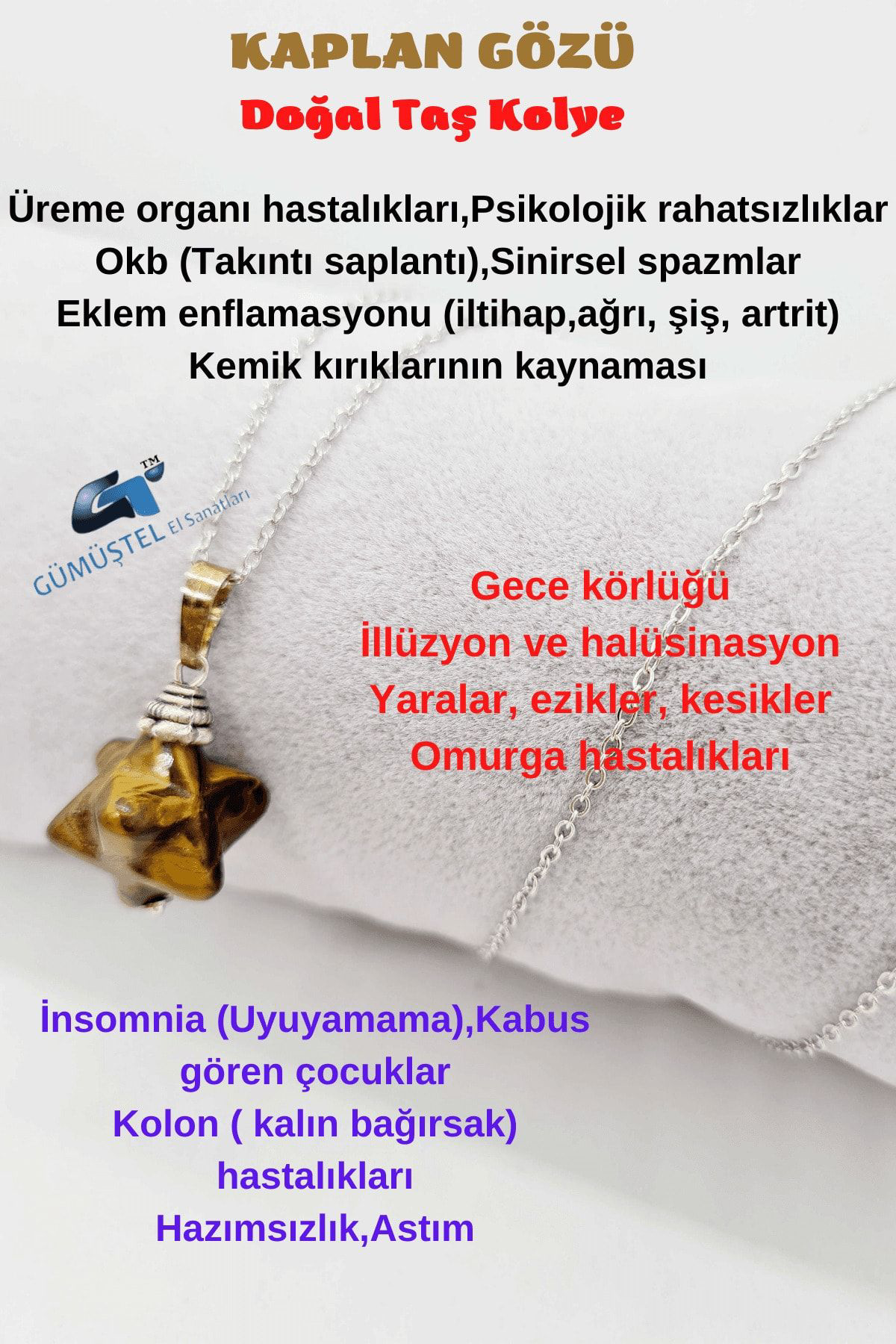 Sertifikalı Kaplan Gözü Doğal Taş Kolye Özel Kesim