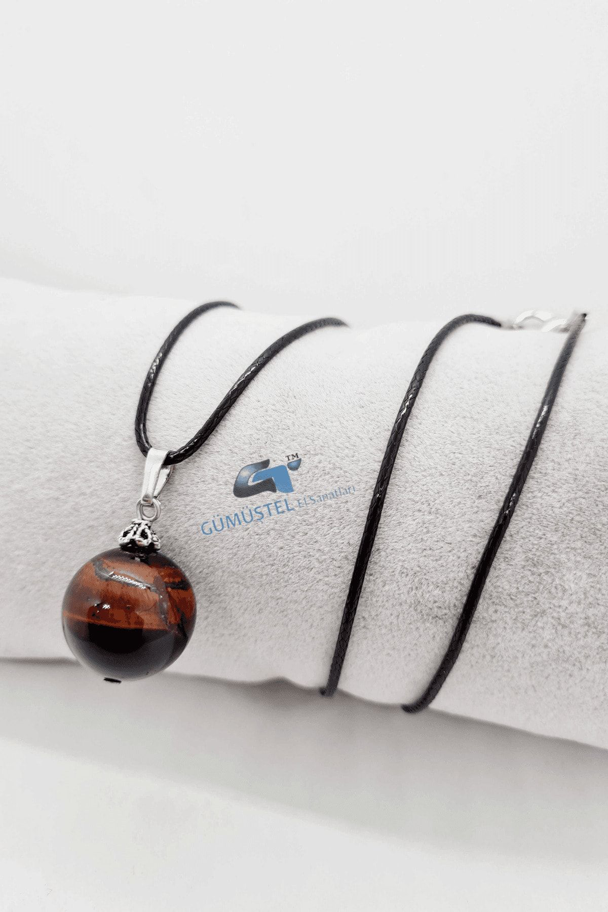 Sertifikalı Kaplan Gözü Doğal Taş Kolye 20mm Zincir Hediyeli