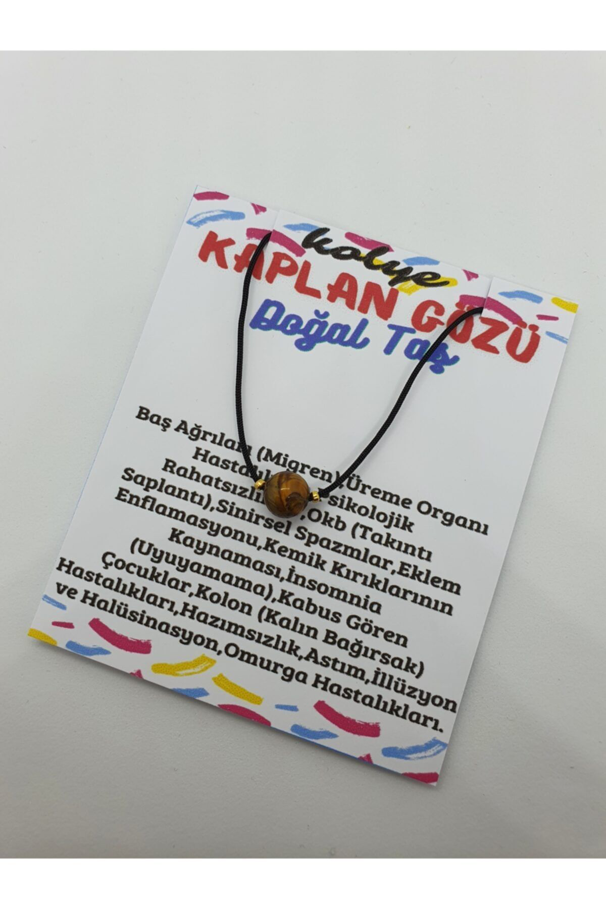Sertifikalı Kaplan Gözü Taşı Kolye Ayarlanabilir Orijinal Doğal T