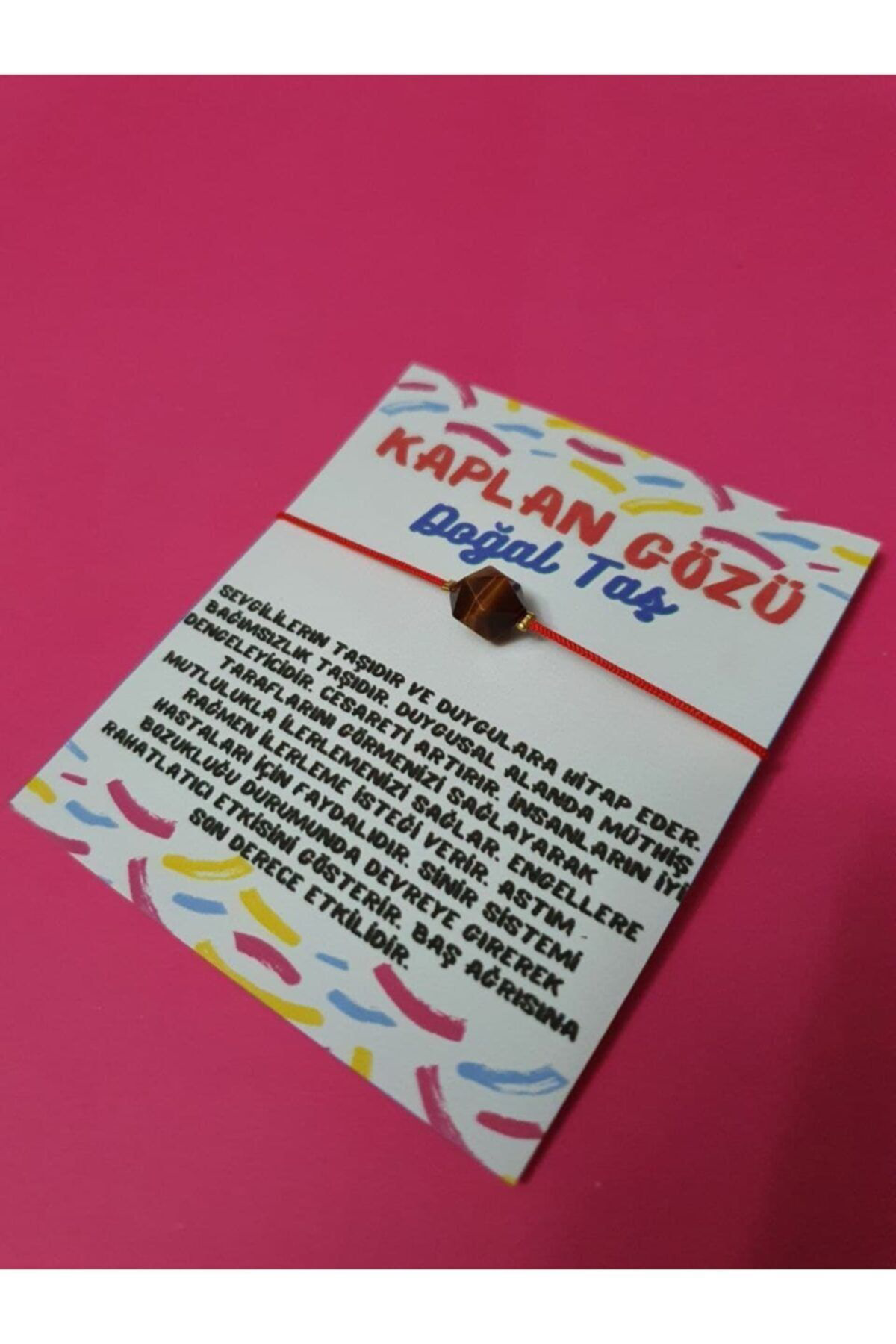 Sertifikalı Kaplan Gözü Doğal Taş Asansörlü Ip Bileklik