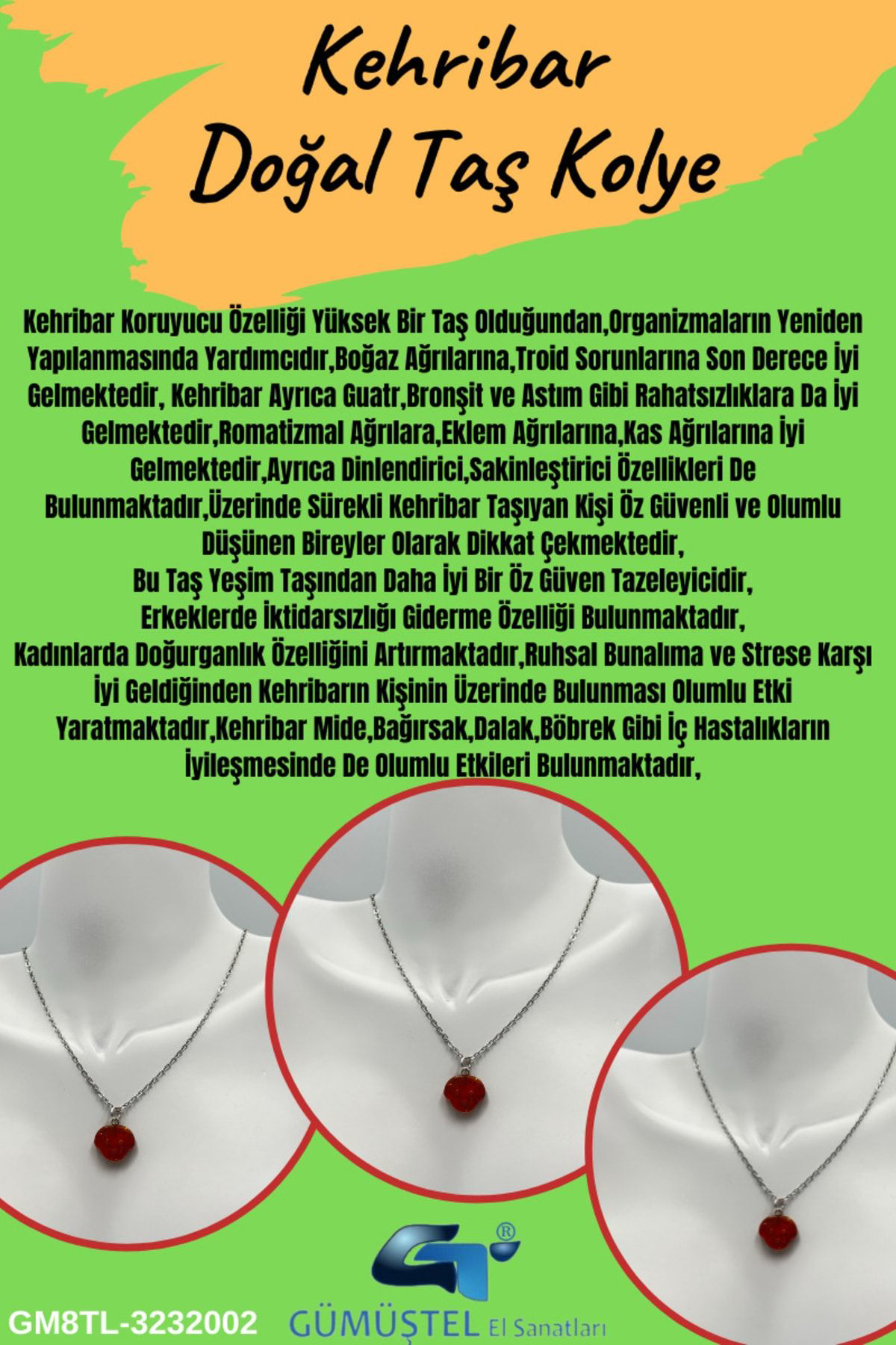 Sertifikalı Kehribar Kolye Aaa Kalite Minimal Sevenlere Özel Sürp