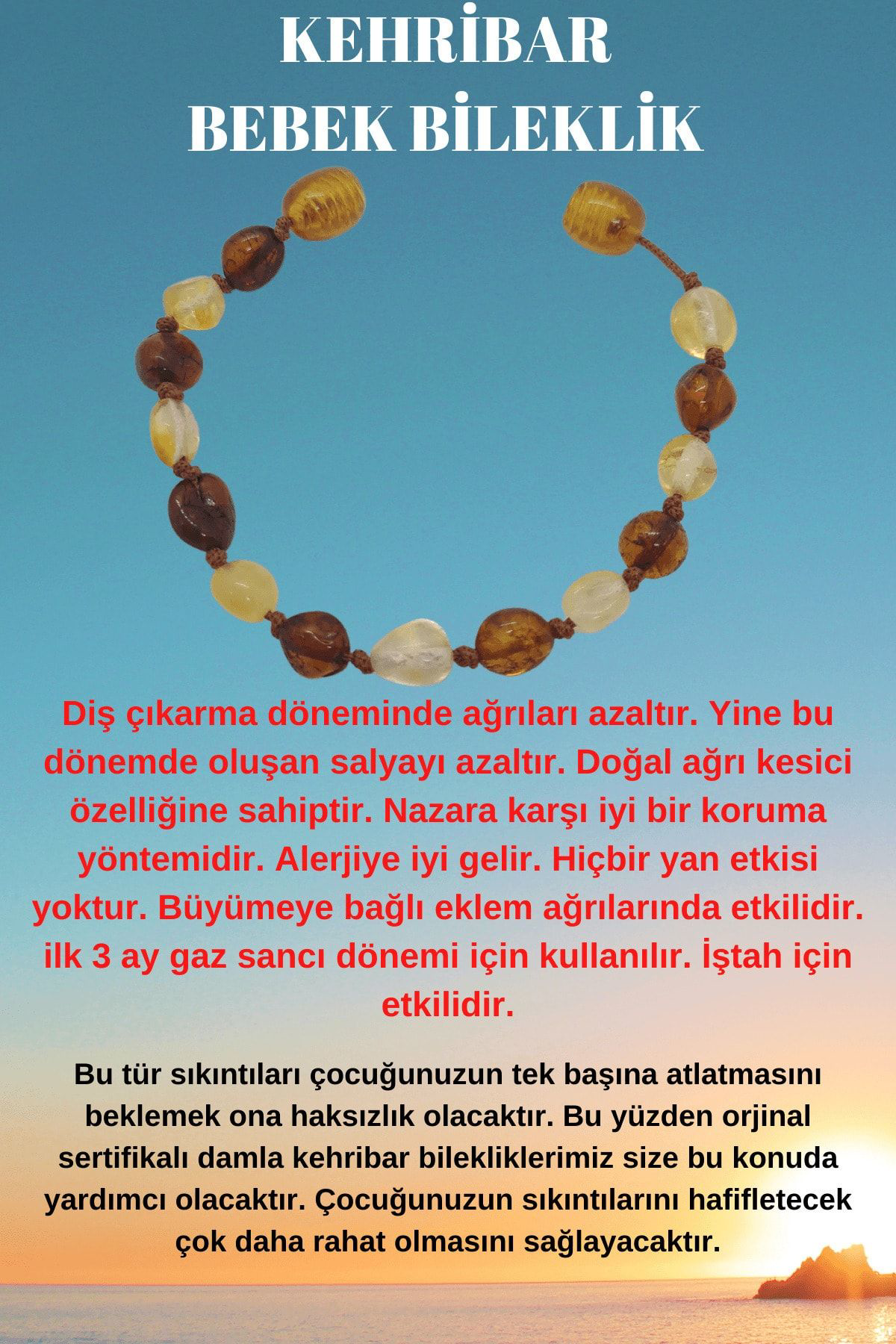 Sertifikalı Kehribar Bebek Bileklik Sertifikalı Sertifikalı Kehribar Bebek Bileklik Sertifikalı