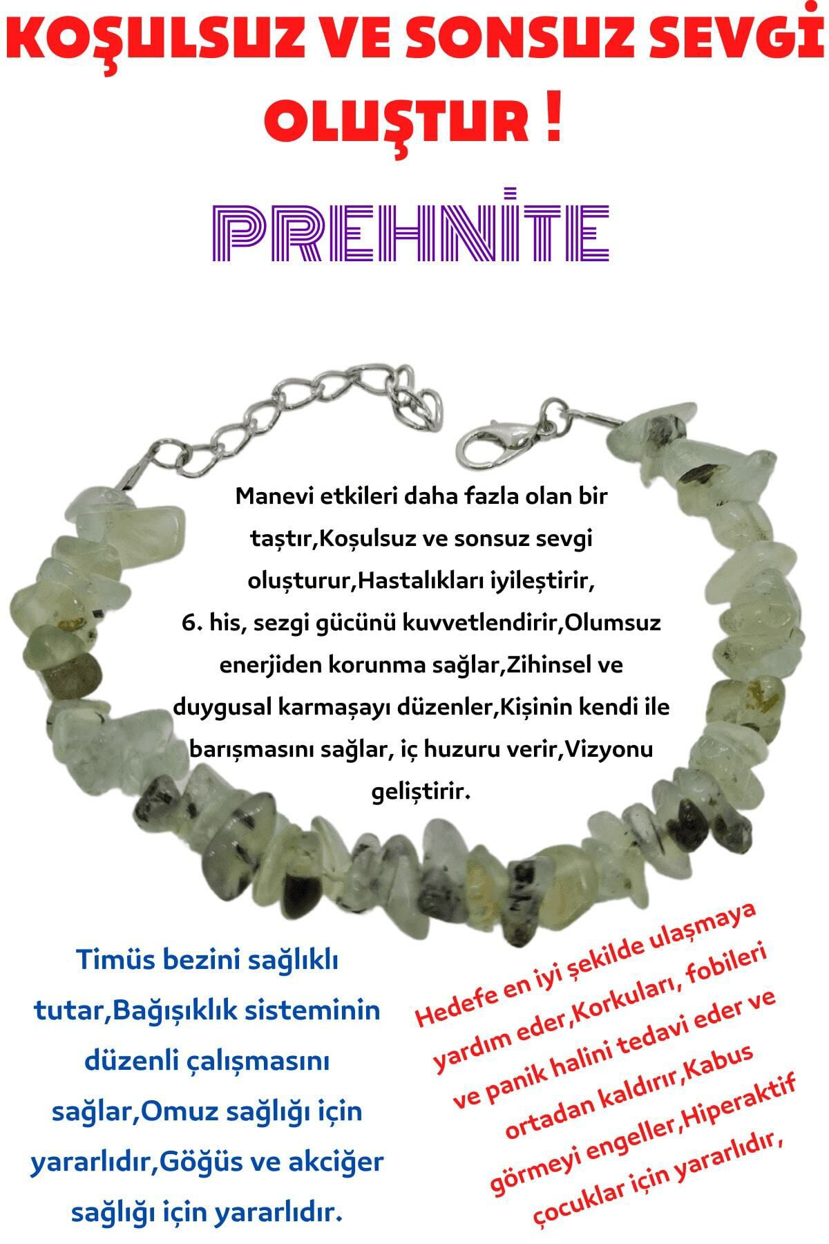 Sertifikalı Koşulsuz Ve Sonsuz Sevgi Doğal Taş Bileklik (PREHNİTE