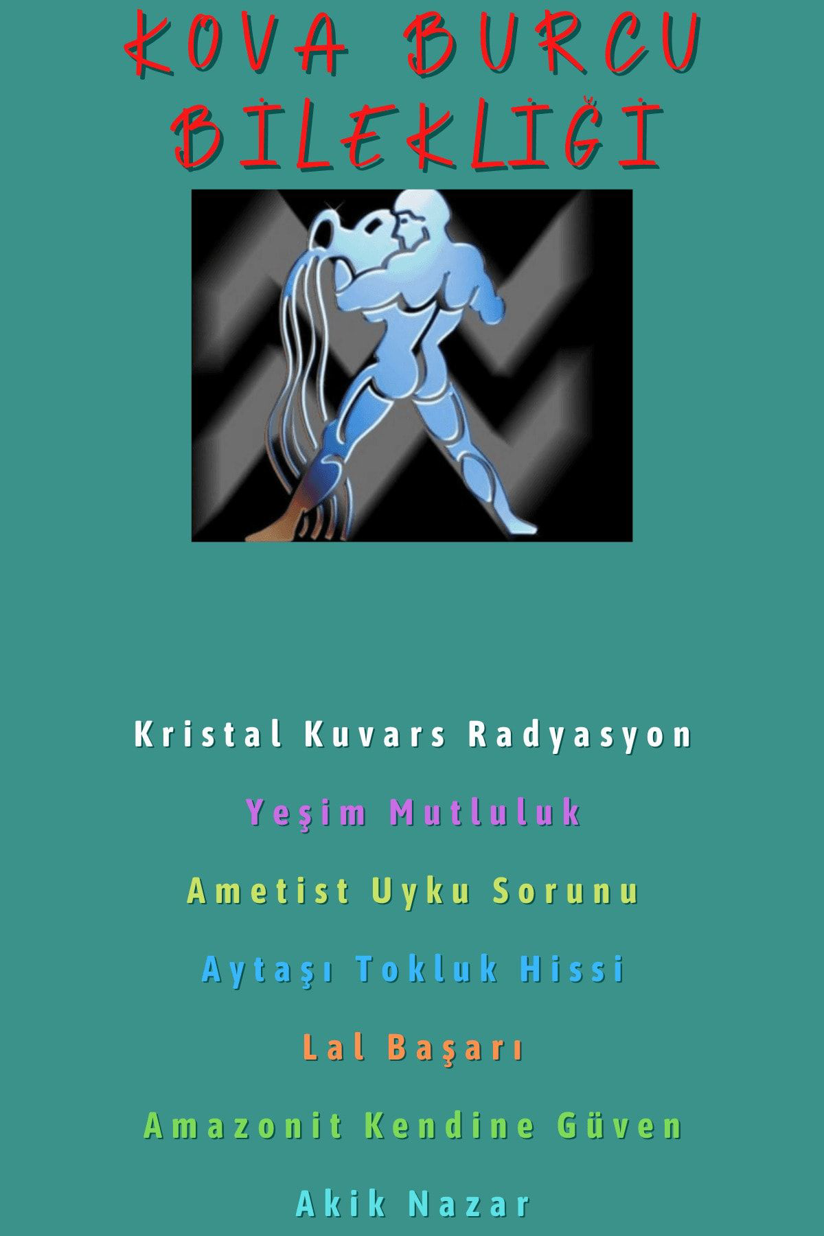 Sertifikalı Kova Burcu Bileklik Doğal Taş