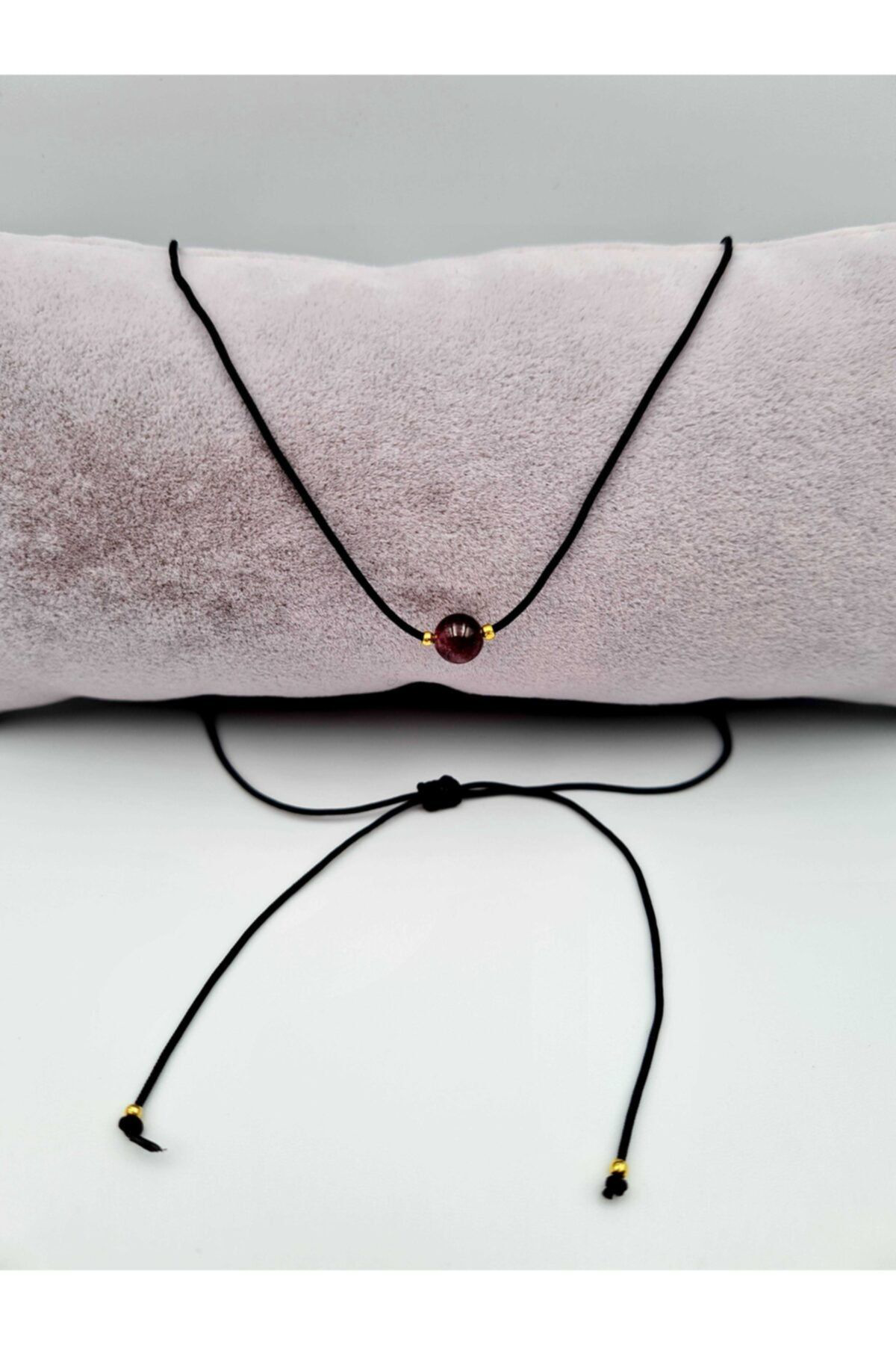 Sertifikalı Kova Burcu Lal (GARNET) Taşı Doğal Taş Kolye