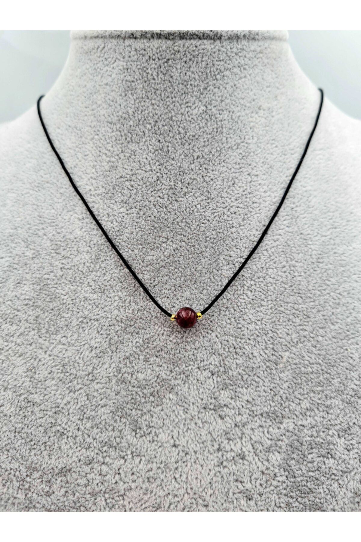 Sertifikalı Kova Burcu Lal (GARNET) Taşı Doğal Taş Kolye