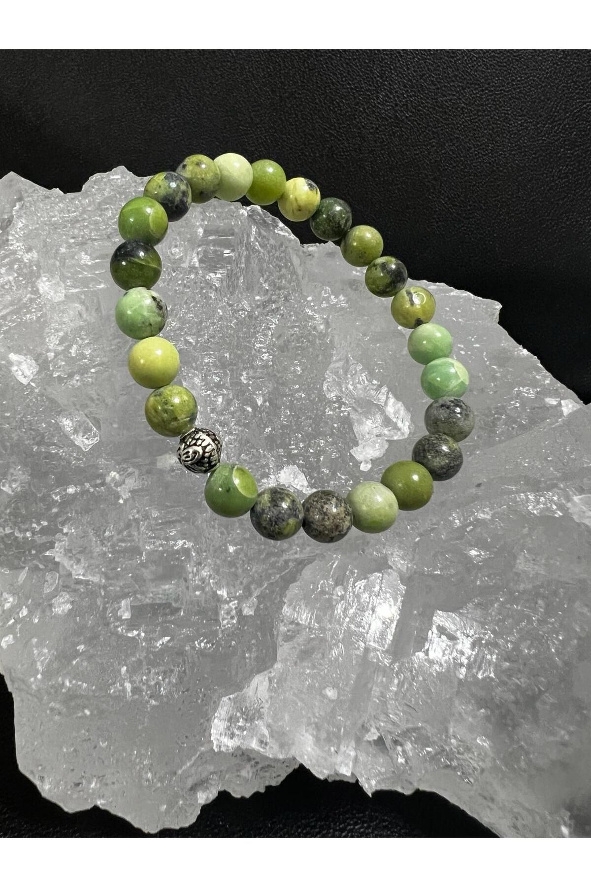 Gümüştel El Sanatlari Sertifikali Krizopras Doğal Taş Bileklik Aaa Kalite Sürpriz