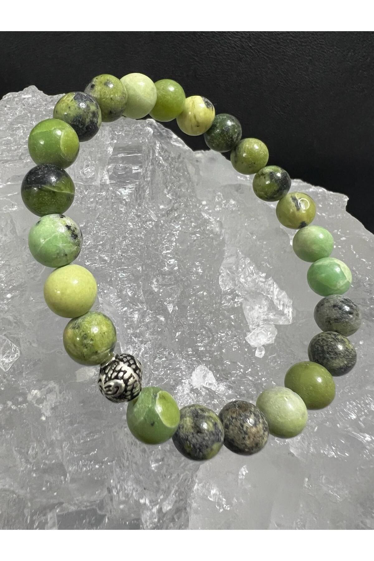 Gümüştel El Sanatlari Sertifikali Krizopras Doğal Taş Bileklik Aaa Kalite Sürpriz