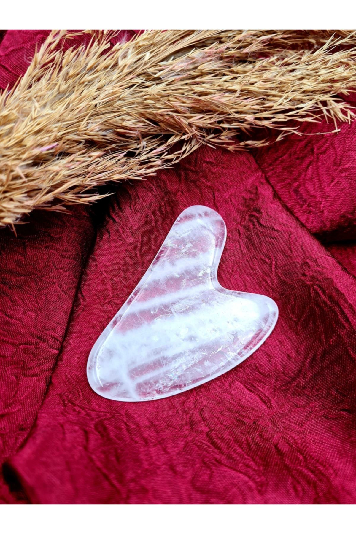 Sertifikalı Kristal Kuvars Taşı Orijinal Doğal Taş Gua Sha Masaj Sertifikalı Kristal Kuvars Taşı Orijinal Doğal Taş Gua Sha Masaj