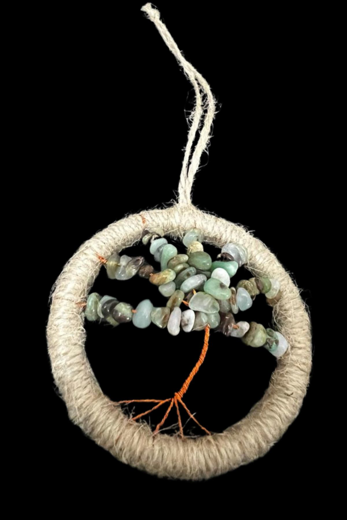 Sertifikalı Krizopras Doğal Taş El Yapımı Duvar Süsü & Araba Süsü