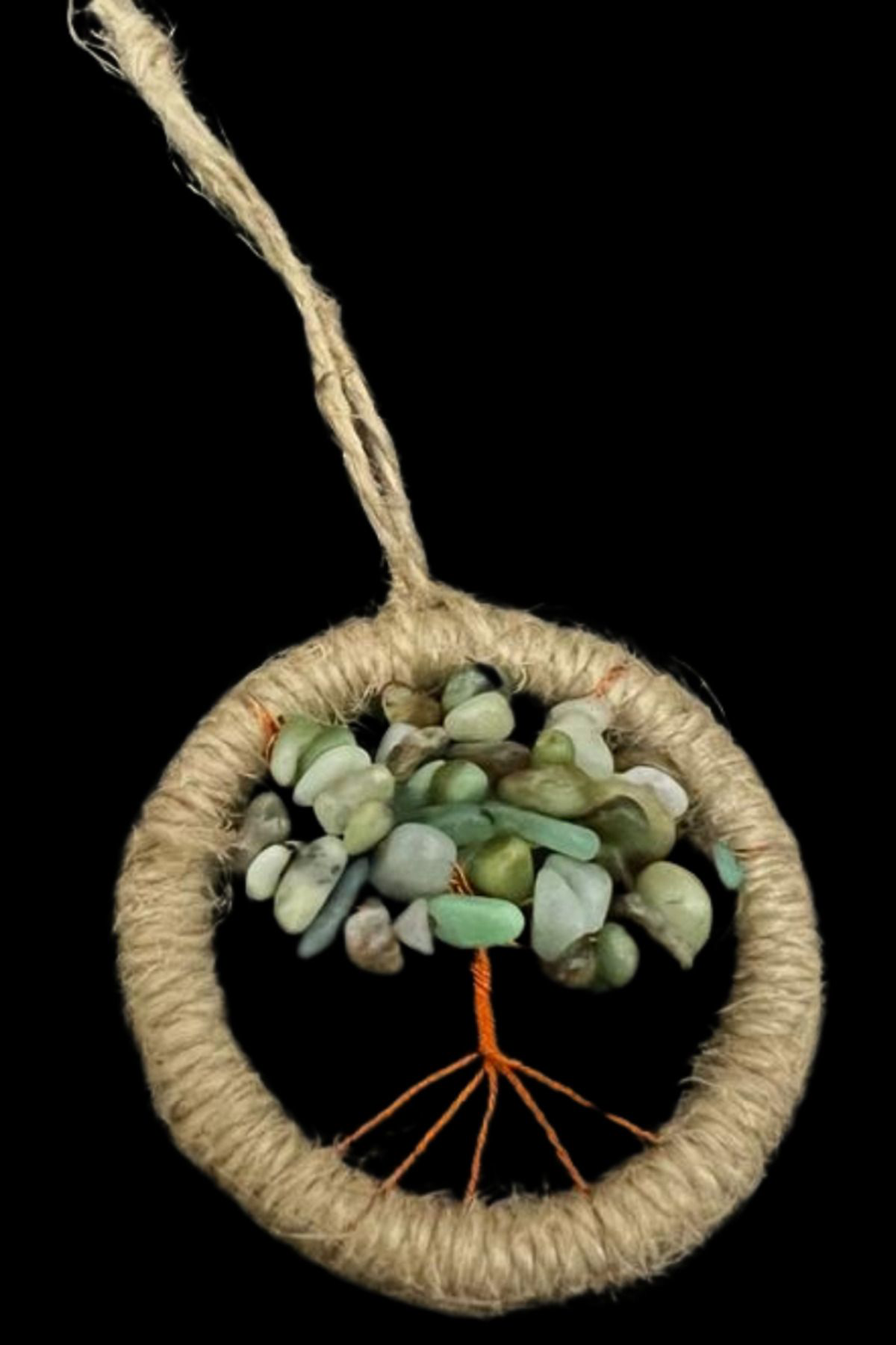 Sertifikalı Krizopras Doğal Taş El Yapımı Duvar Süsü & Araba Süsü