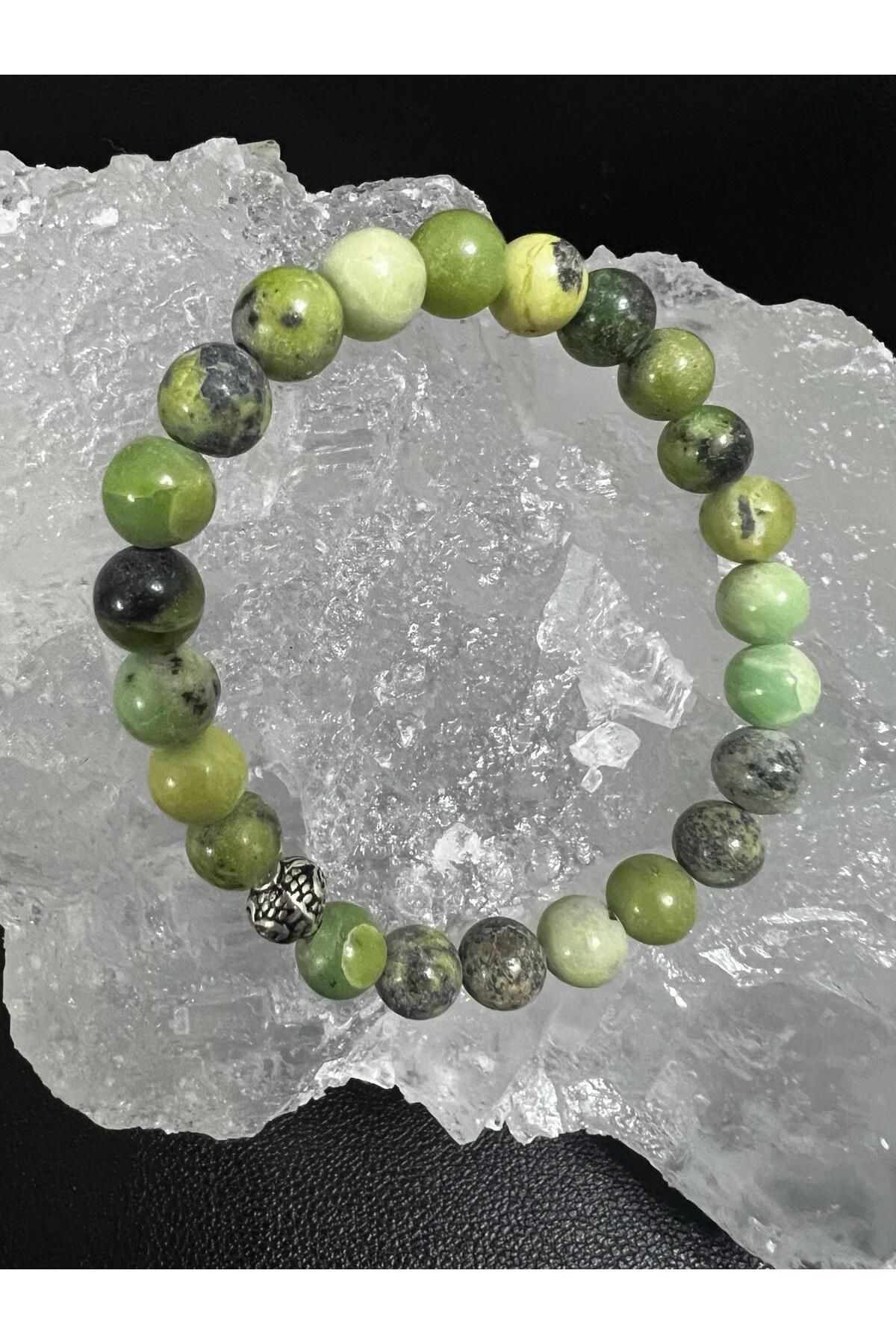 Gümüştel El Sanatlari Sertifikali Krizopras Doğal Taş Bileklik Aaa Kalite Sürpriz