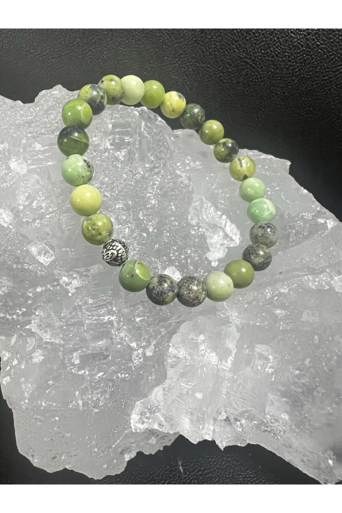 Gümüştel El Sanatlari Sertifikali Krizopras Doğal Taş Bileklik Aaa Kalite Sürpriz