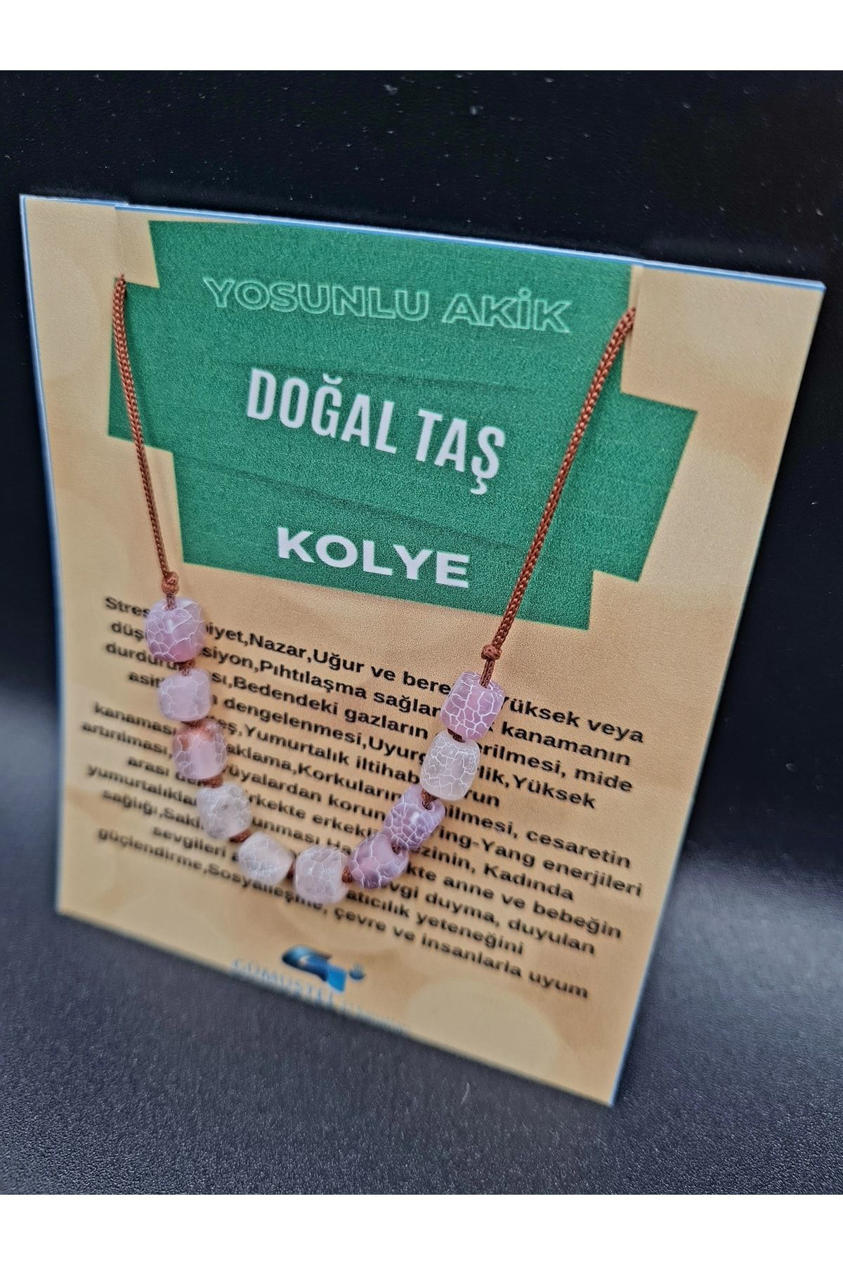 Sertifikalı Küp Akik Doğal Taş Kolye