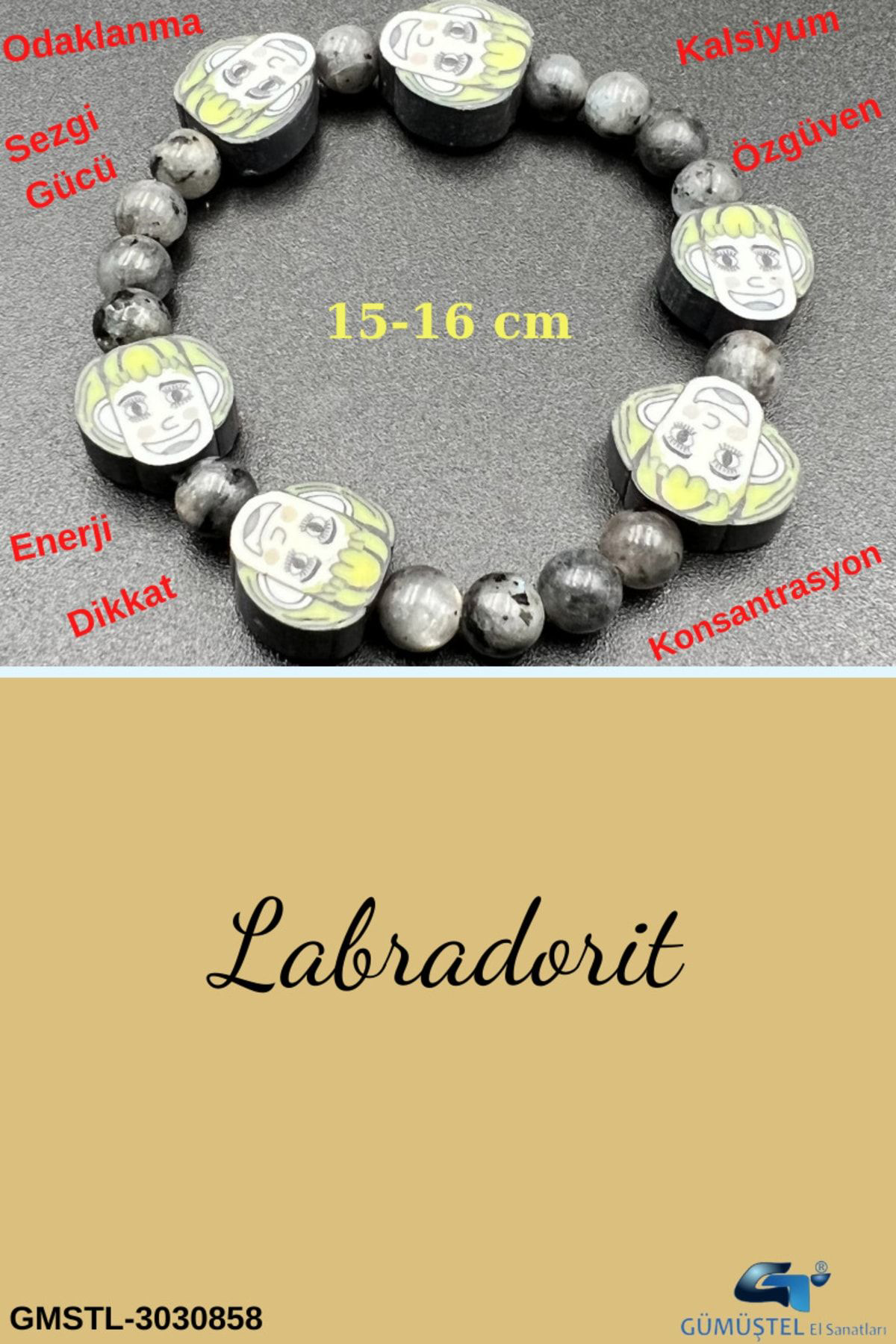 Sertifikalı Labradorit Doğal Taş Çocuk Bilekliği