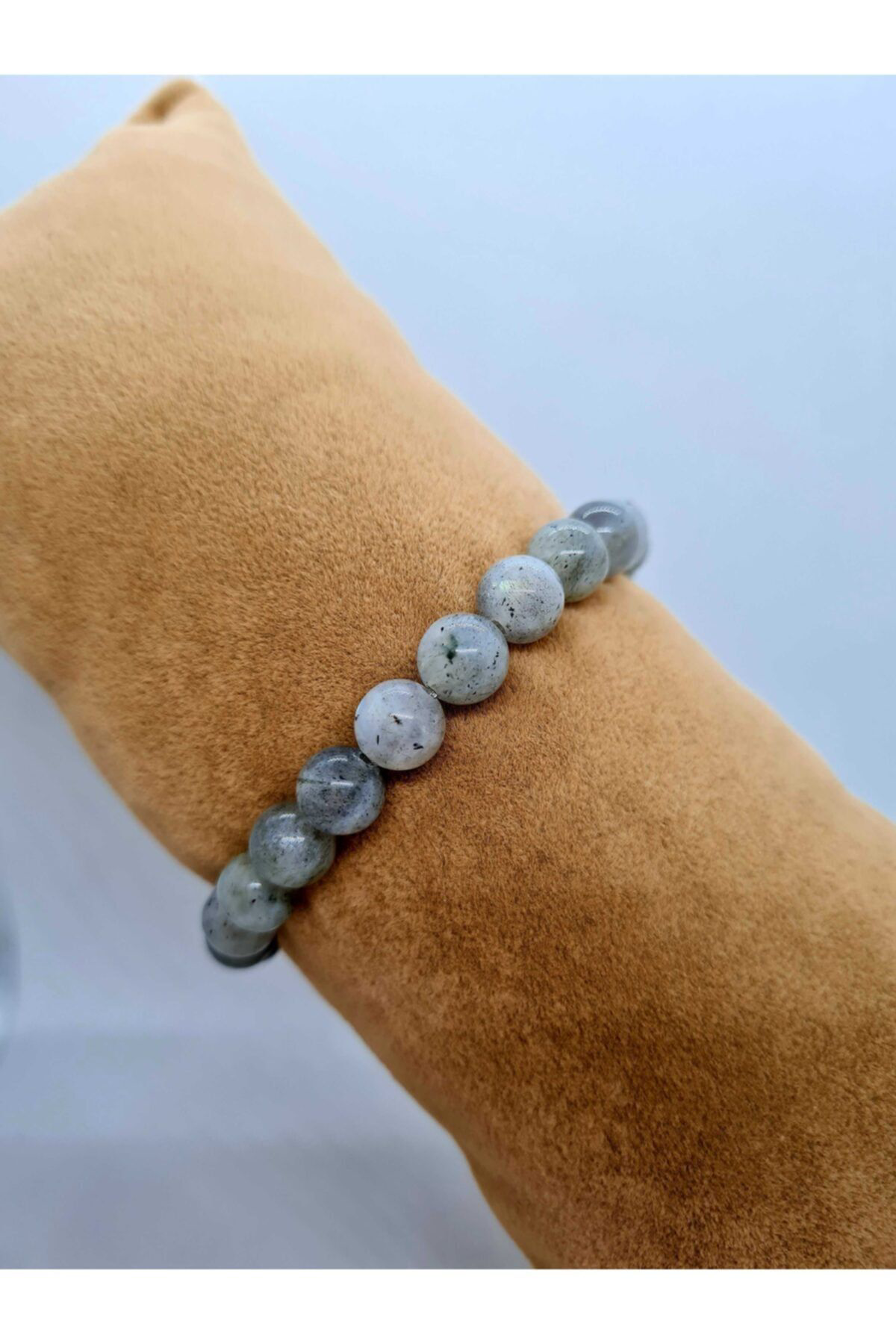 Sertifikalı Labradorit Doğal Taş Bileklik 8mm