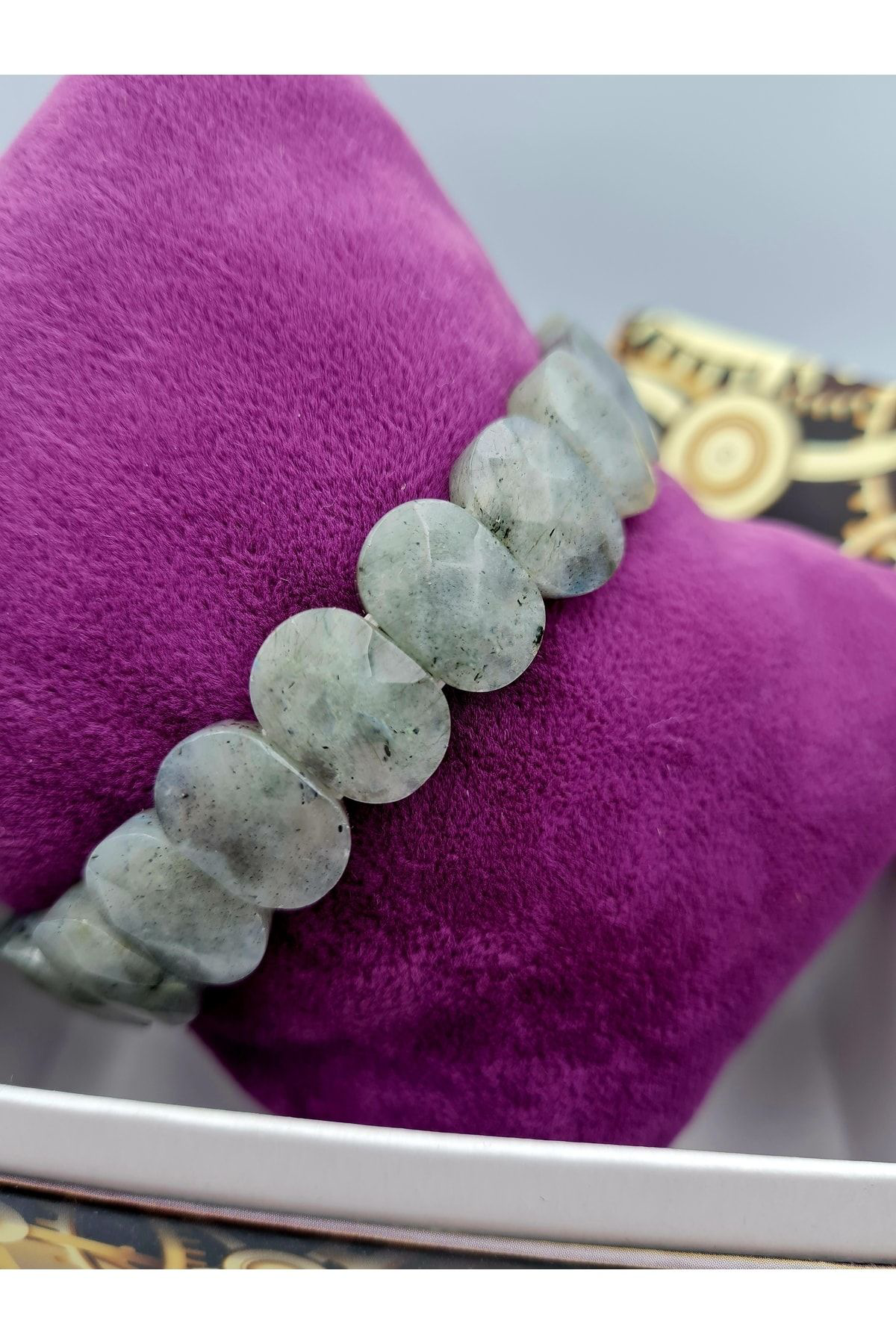 Sertifikalı Labradorit Doğal Taş Rolex Bileklik Aaa Kalite