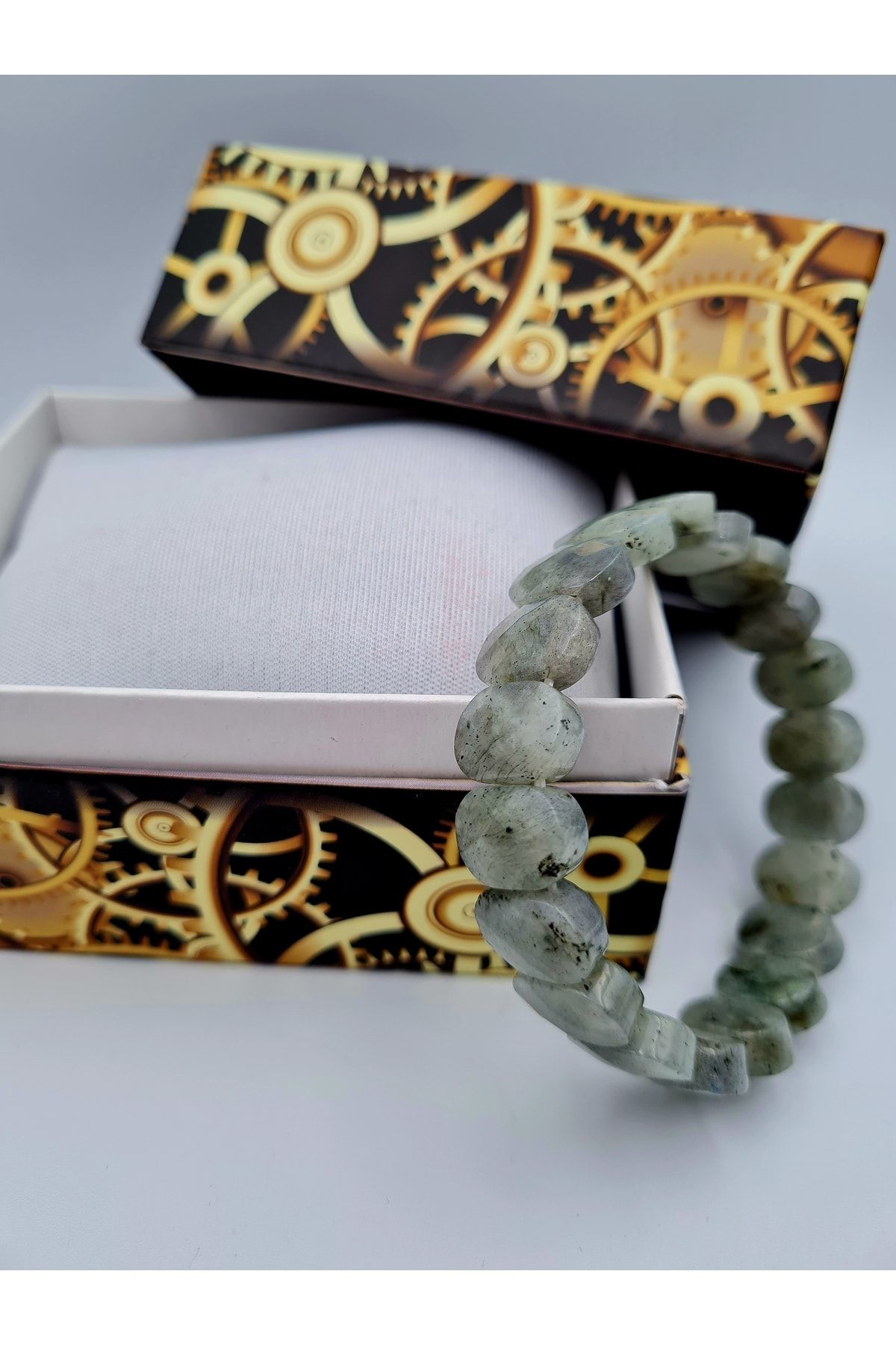 Sertifikalı Labradorit Doğal Taş Rolex Bileklik Aaa Kalite