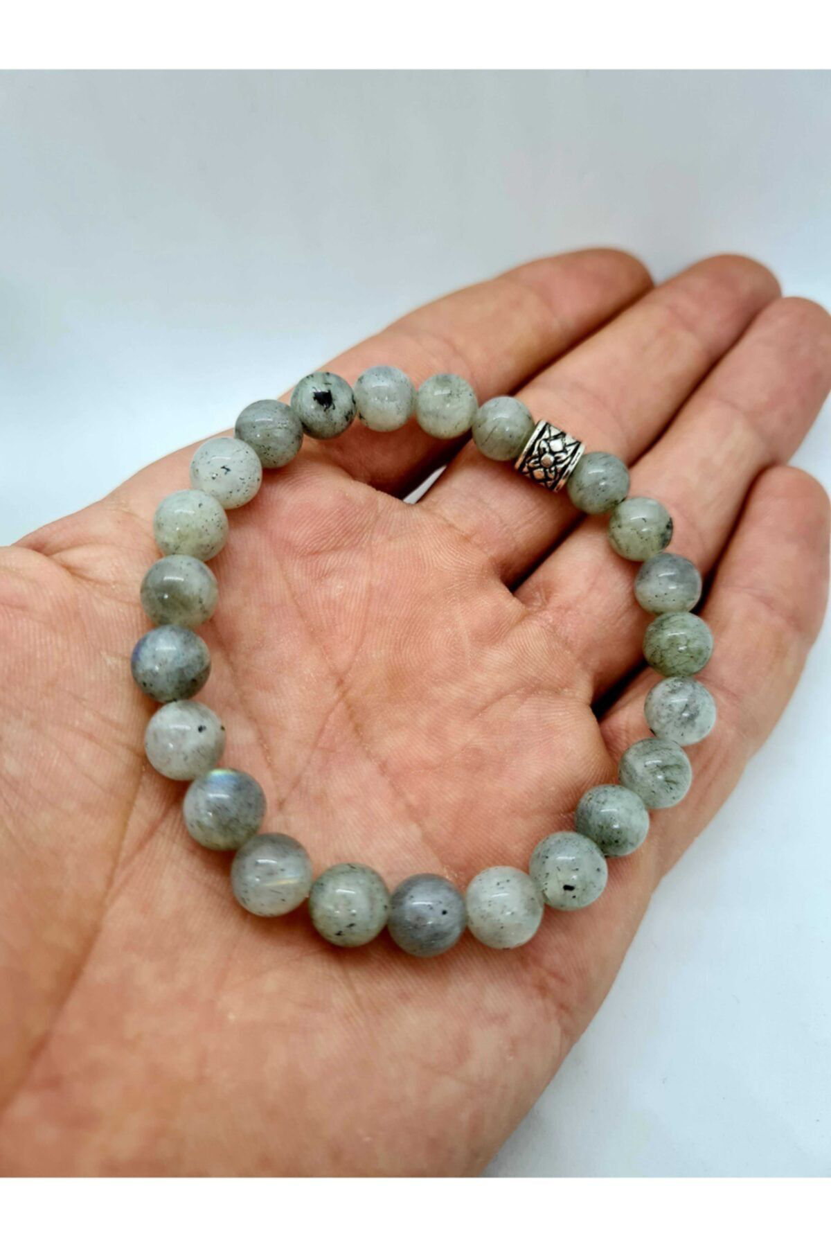 Sertifikalı Labradorit Doğal Taş Bileklik 8mm