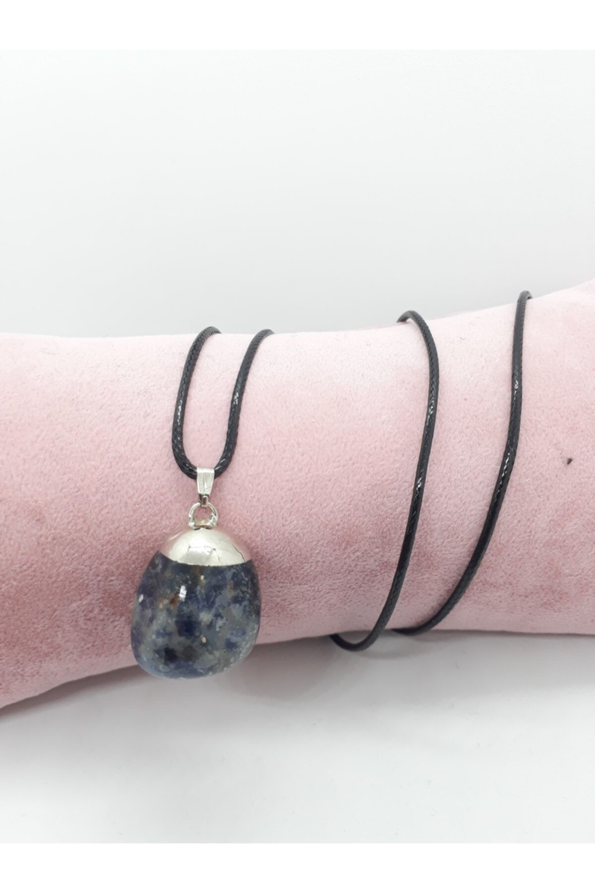 Sertifikalı Lapis Lazuli Doğal Taş Kolye Zincir Ve Ip Dahil Sertifikalı Lapis Lazuli Doğal Taş Kolye Zincir Ve Ip Dahil
