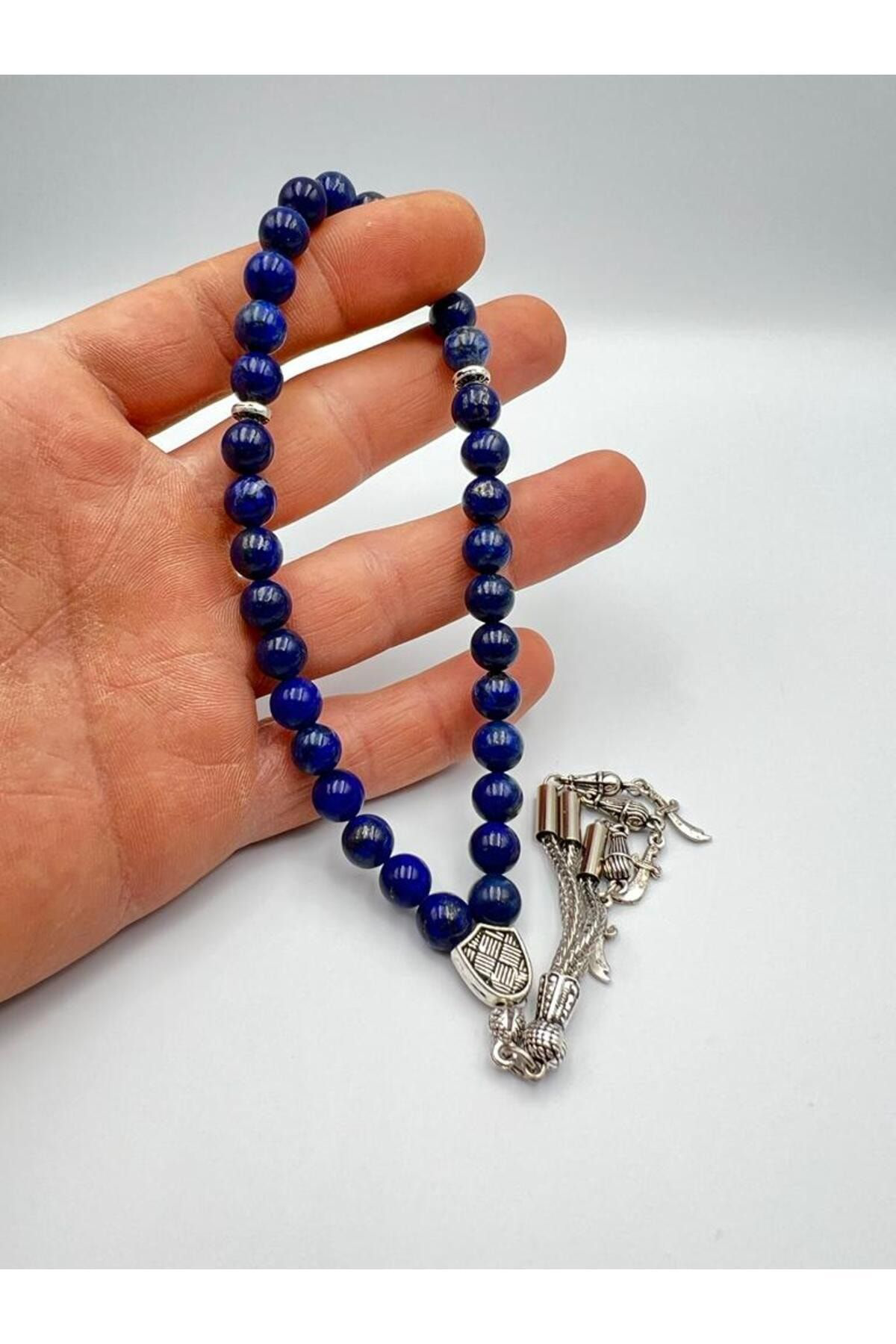 Sertifikalı Lapis Lazuli Doğal Taş Tesbih 8 Mm Aaa Kalite