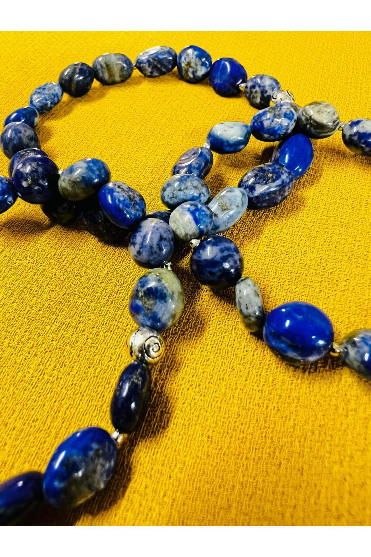 Sertifikalı Lapis Lazuli Doğal Taş Şekilsiz Tımbıl Bileklik
