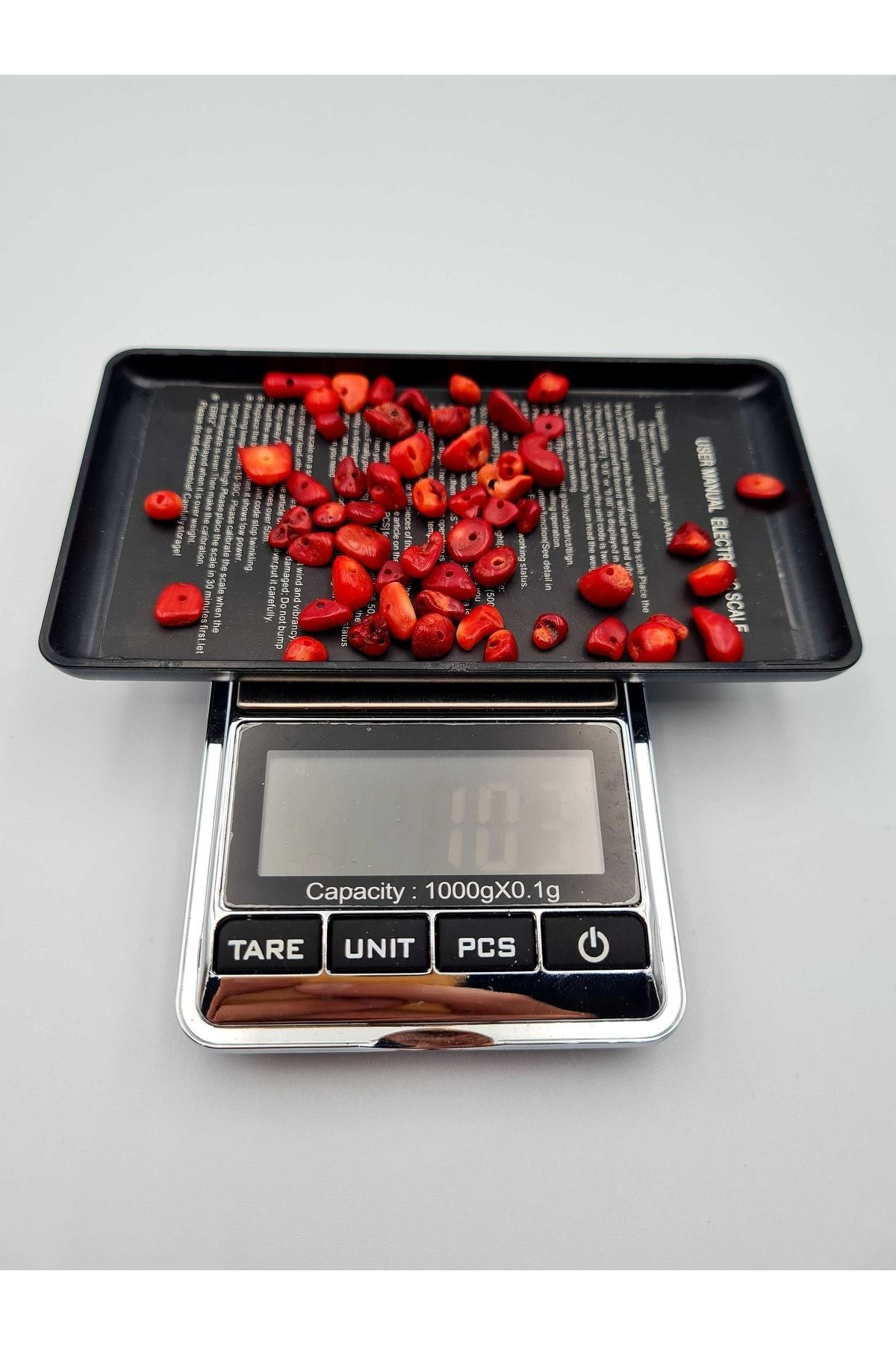 Sertifikalı Mercan Kırık Doğal Taş - 10 gr Delikli Doğal Taş