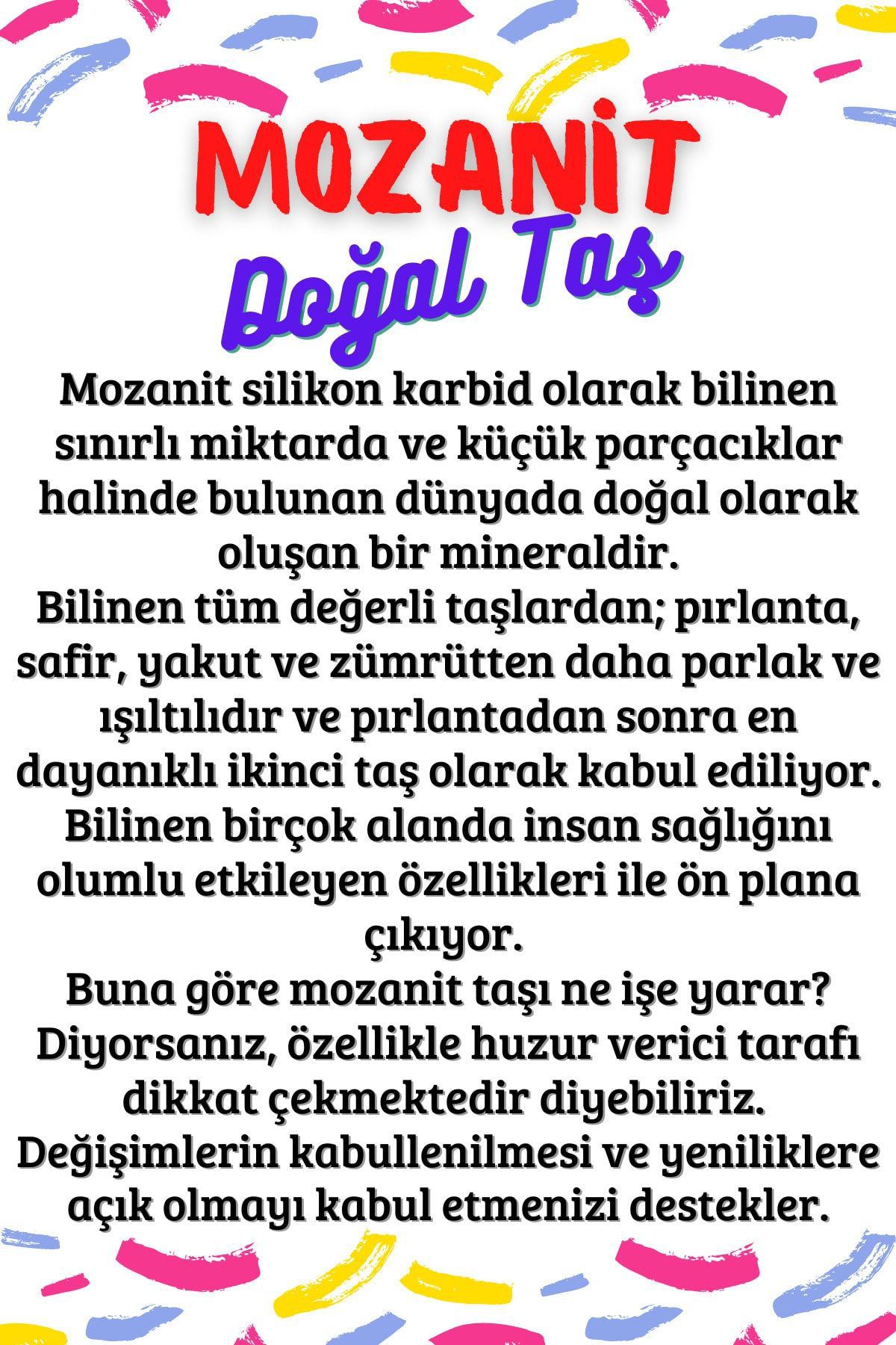 Sertifikalı Mozanit Doğal Taş Kolye Küpe Takımı