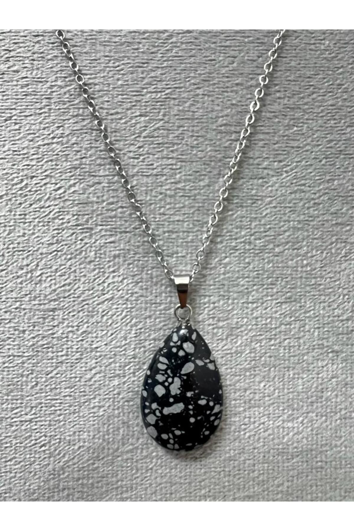 Sertifikalı Obsidyen Doğal Taş Kolye Sürpriz Hediyeli Sertifikalı Obsidyen Doğal Taş Kolye Sürpriz Hediyeli