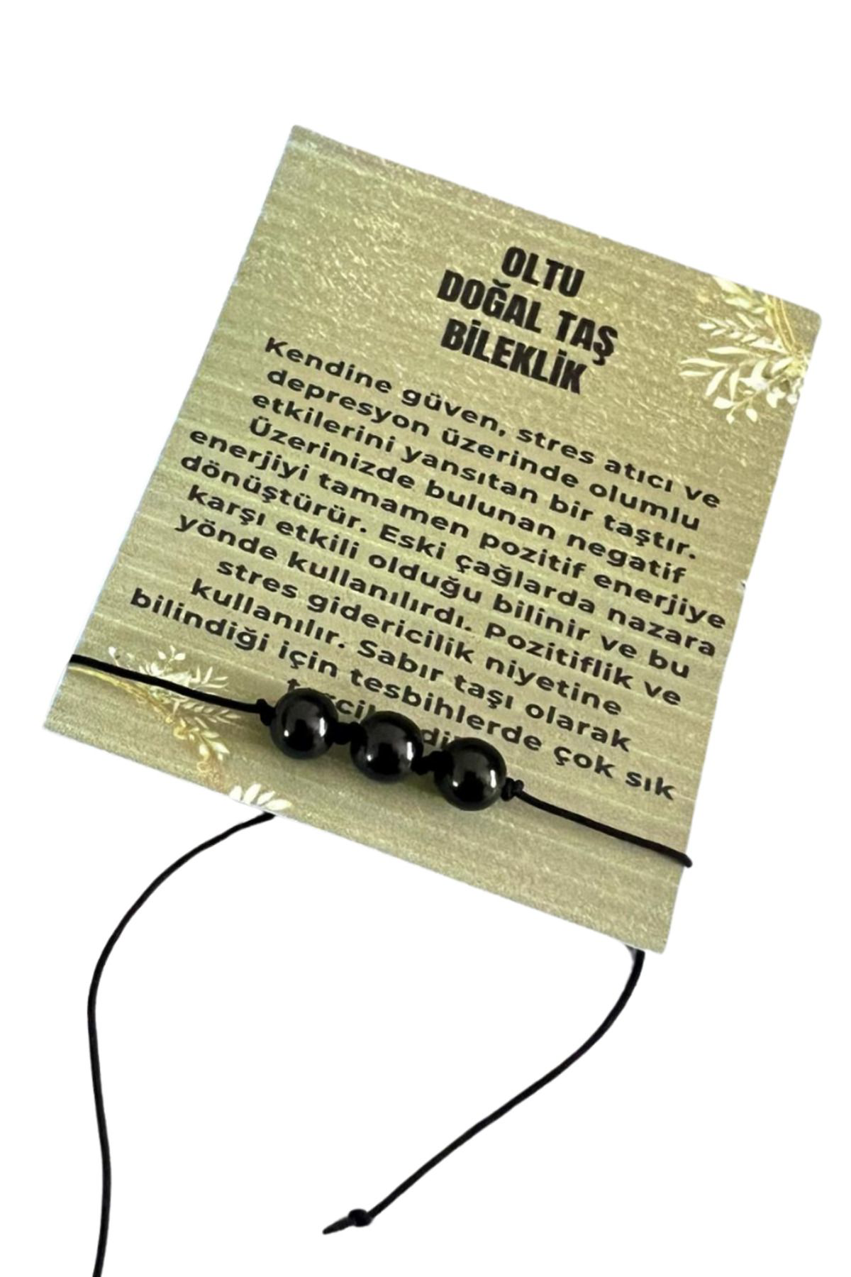 Sertifikalı Oltu Taşı Bileklik Asansörlü Kilit Sistemi Sürpriz He