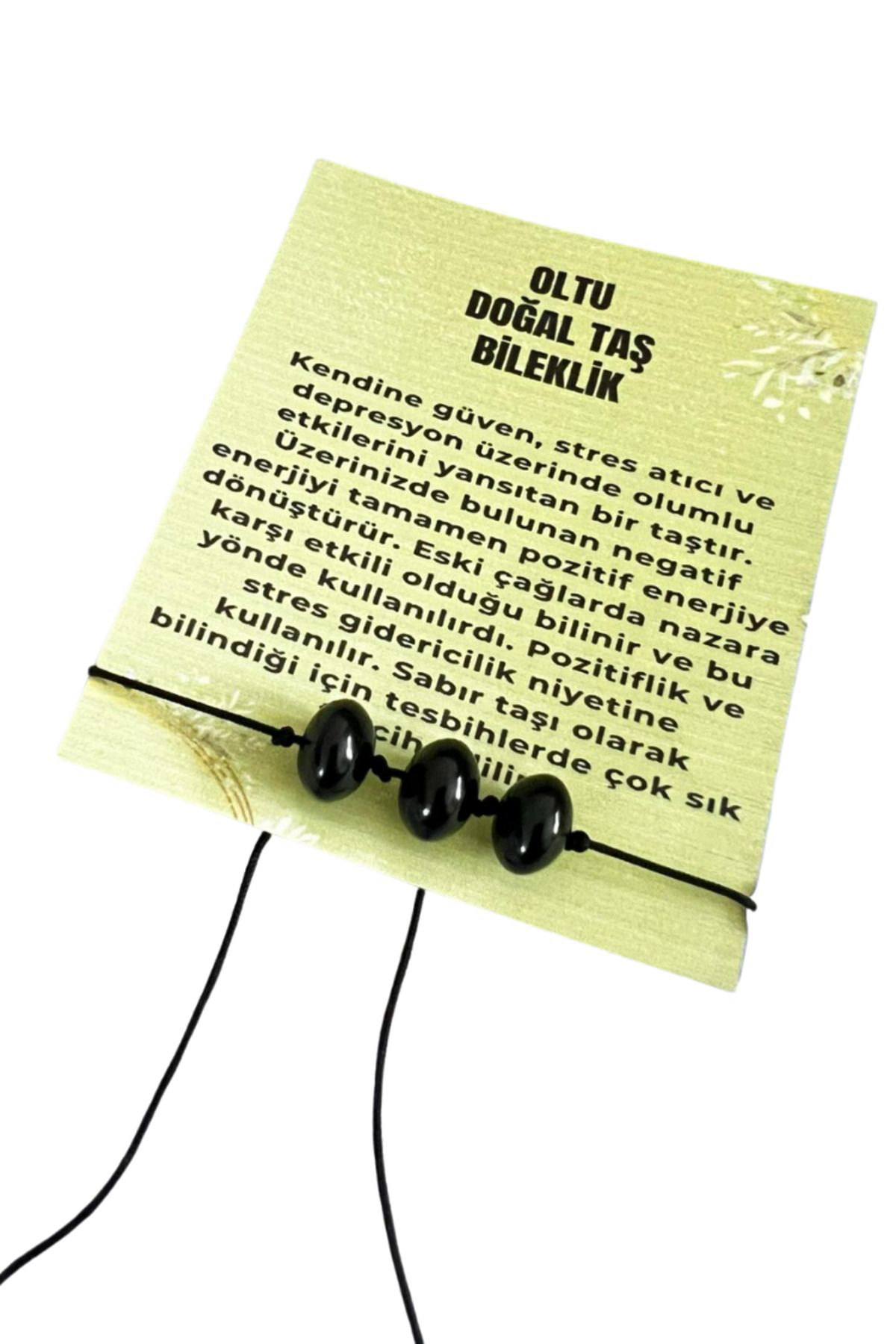 Sertifikalı Oltu Taşı Bileklik Asansörlü Kilit Sistemi Sürpriz He
