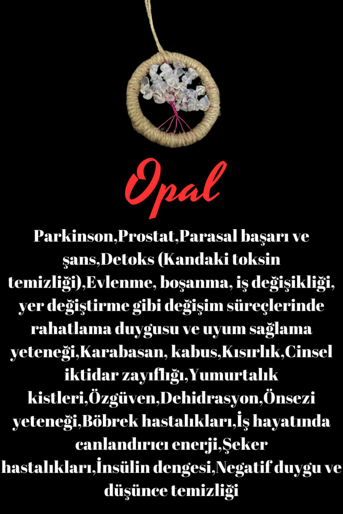 Sertifikalı Opal Doğal Taş El Yapımı Duvar Süsü & Araba Süsü & Ka