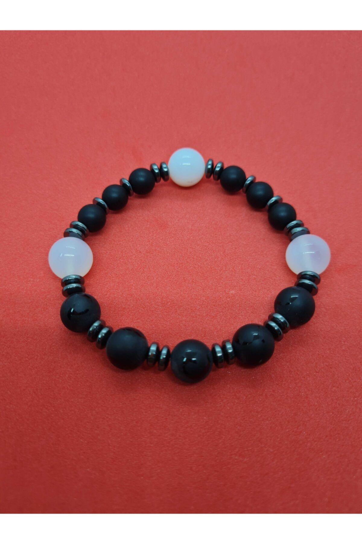 Sertifikalı Opal, Obsidyen, Hematit, Oniks Doğal Taş Bileklik Tas