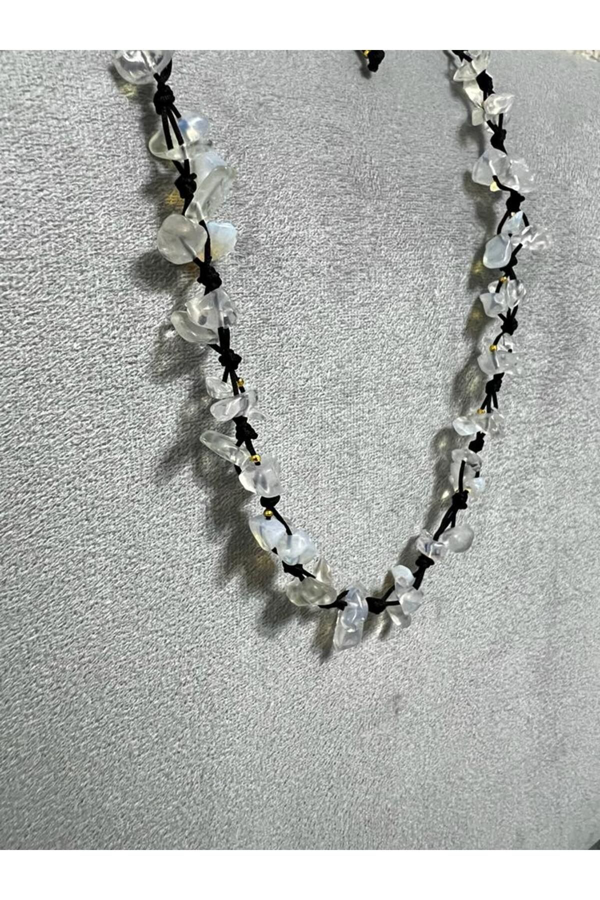 Sertifikalı Opal Doğal Taş Tasarım Kolye