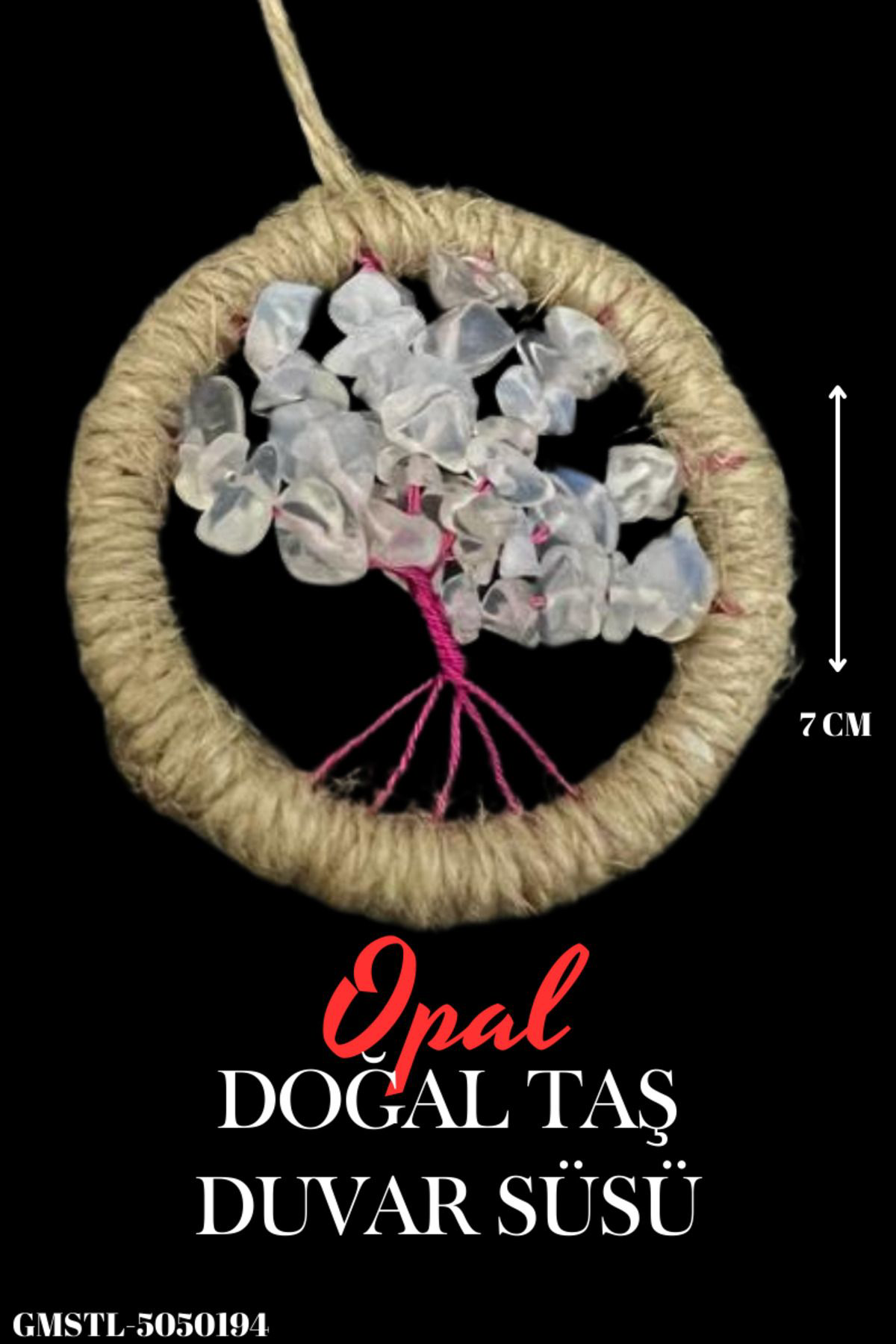 Sertifikalı Opal Doğal Taş El Yapımı Duvar Süsü & Araba Süsü & Ka