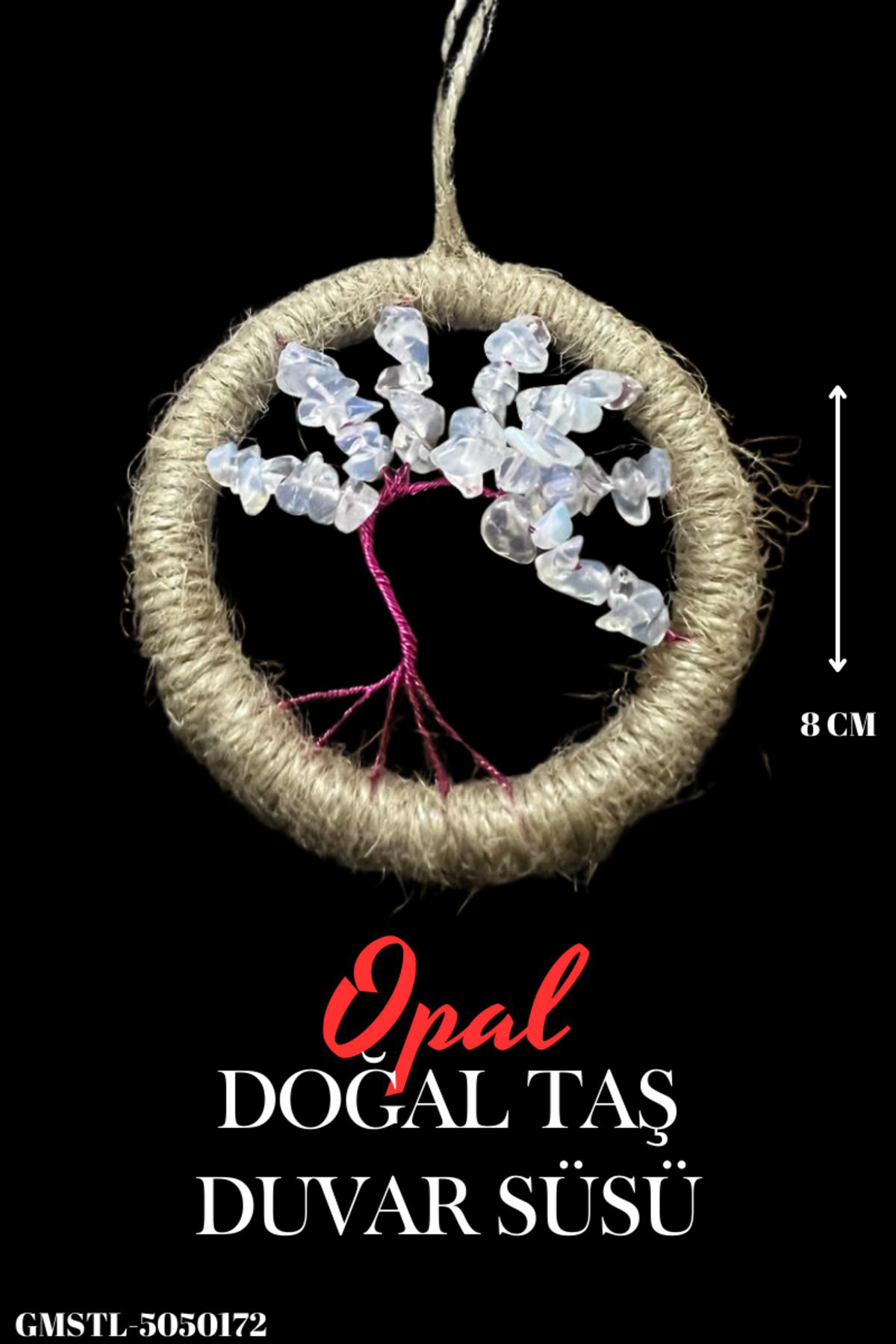 Sertifikalı Opal Doğal Taş El Yapımı Duvar Süsü & Araba Süsü & Ka