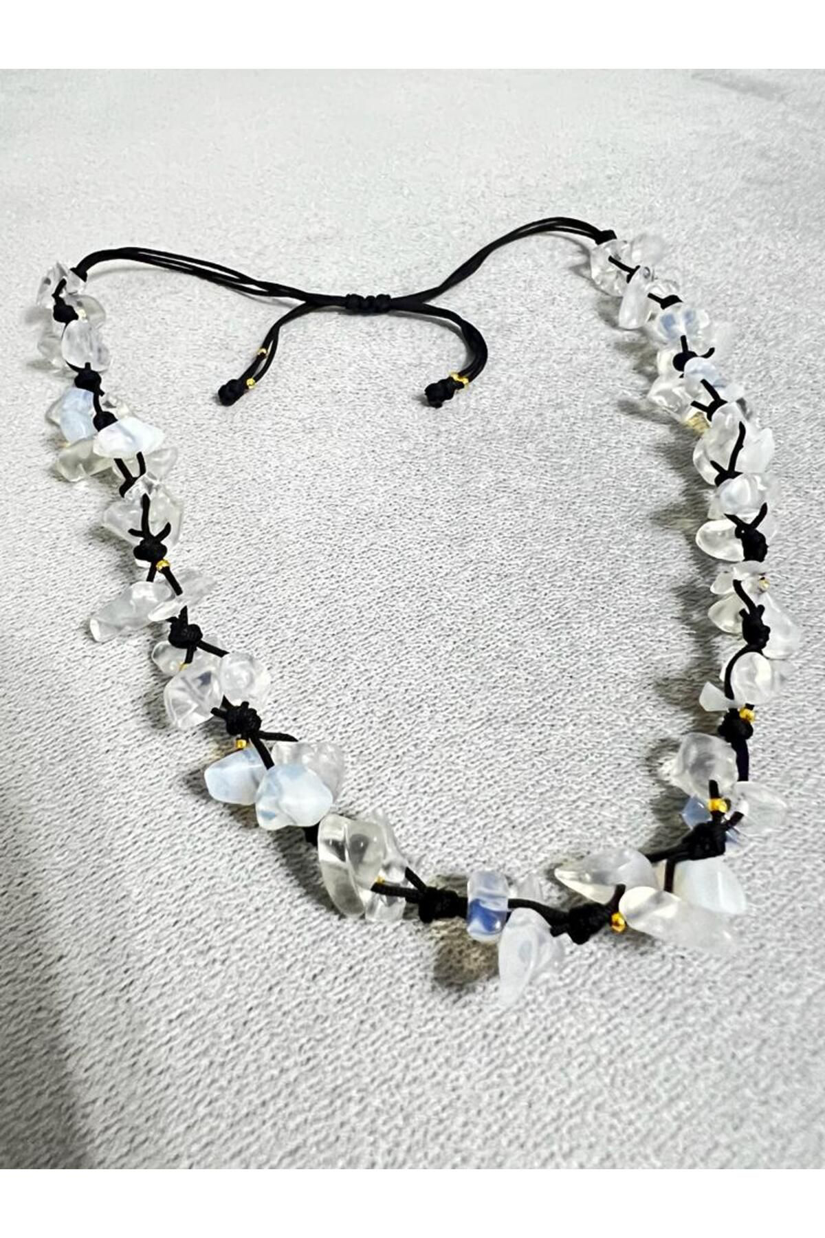 Sertifikalı Opal Doğal Taş Tasarım Kolye