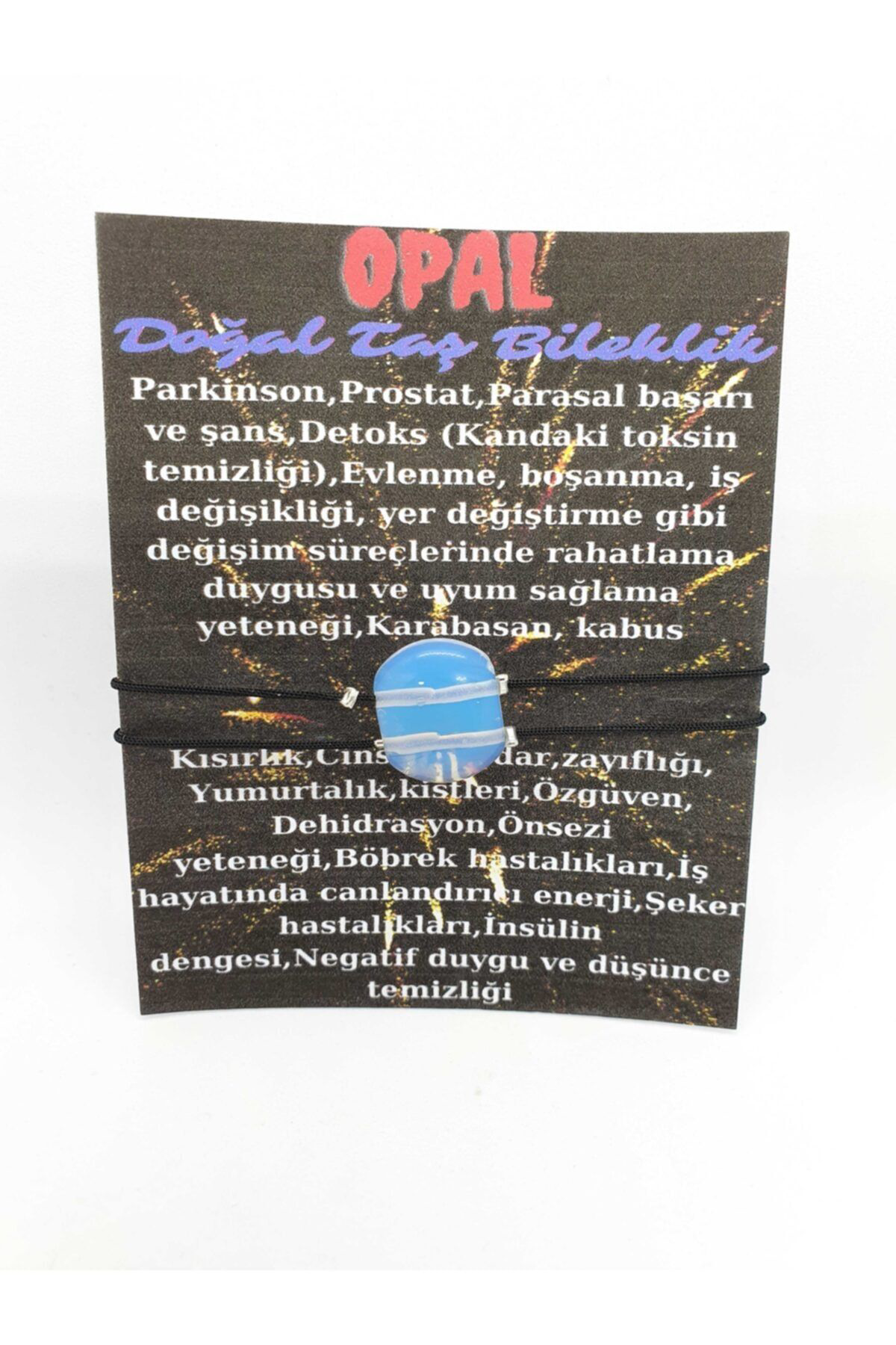 Sertifikalı Opal Doğal Taş Tasarım Bileklik