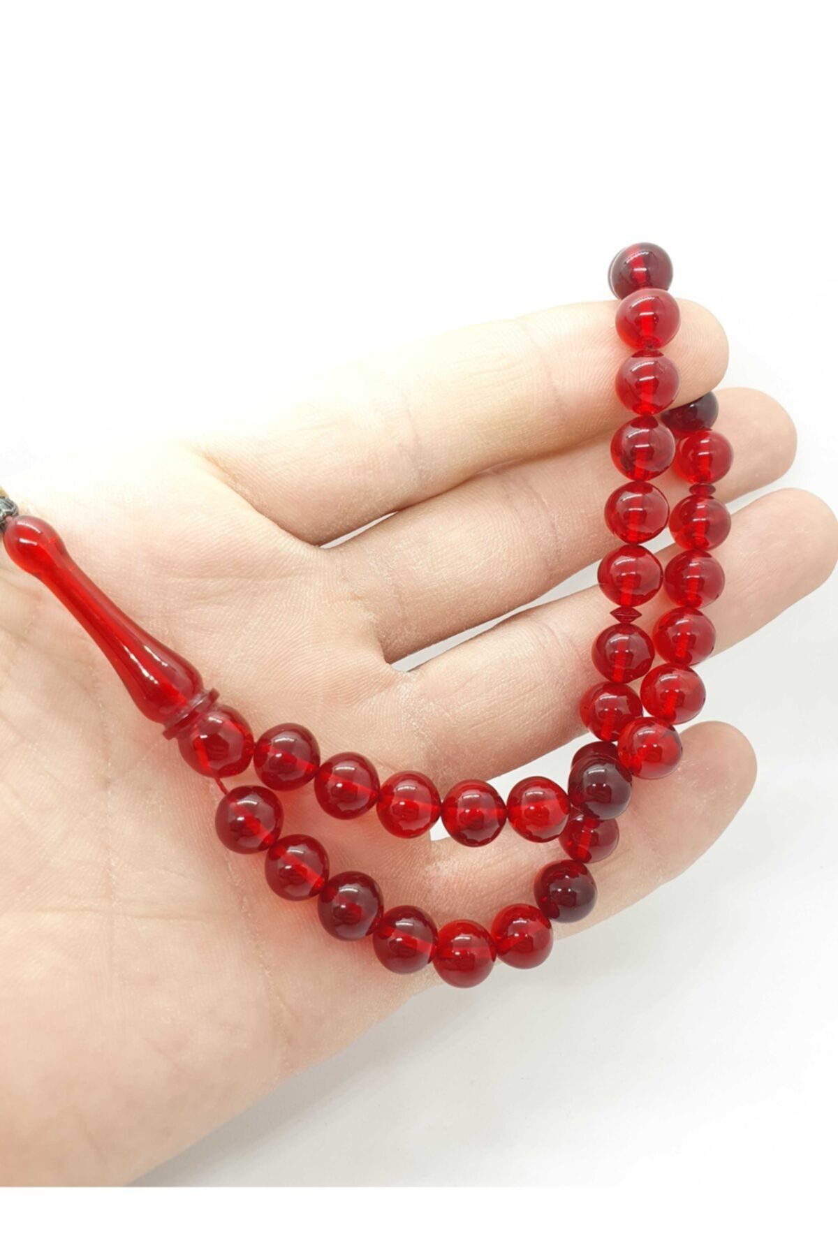 Sertifikalı Orijinal Sıkma Kehribar Küre Kesim 9mm Tespih Gümüş K