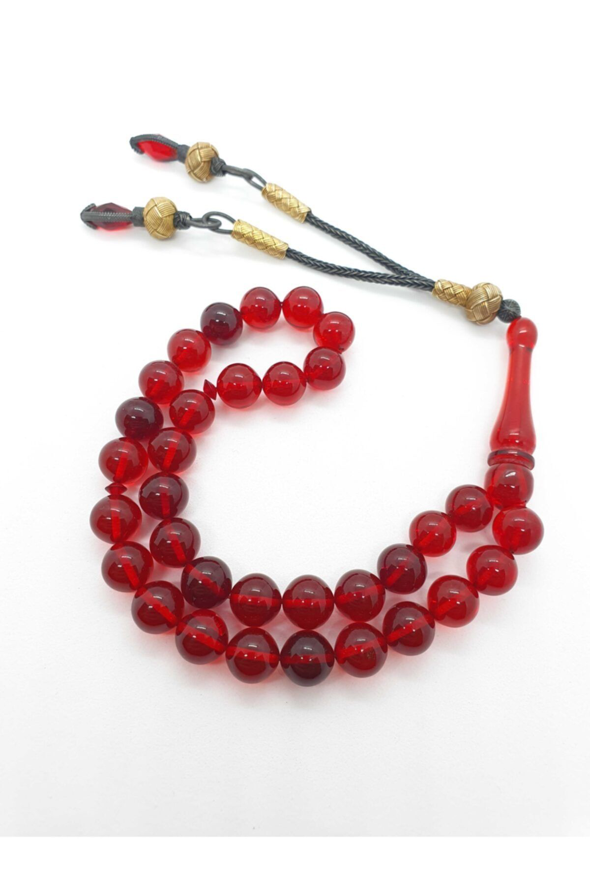 Sertifikalı Orijinal Sıkma Kehribar Küre Kesim 9mm Tespih Gümüş K