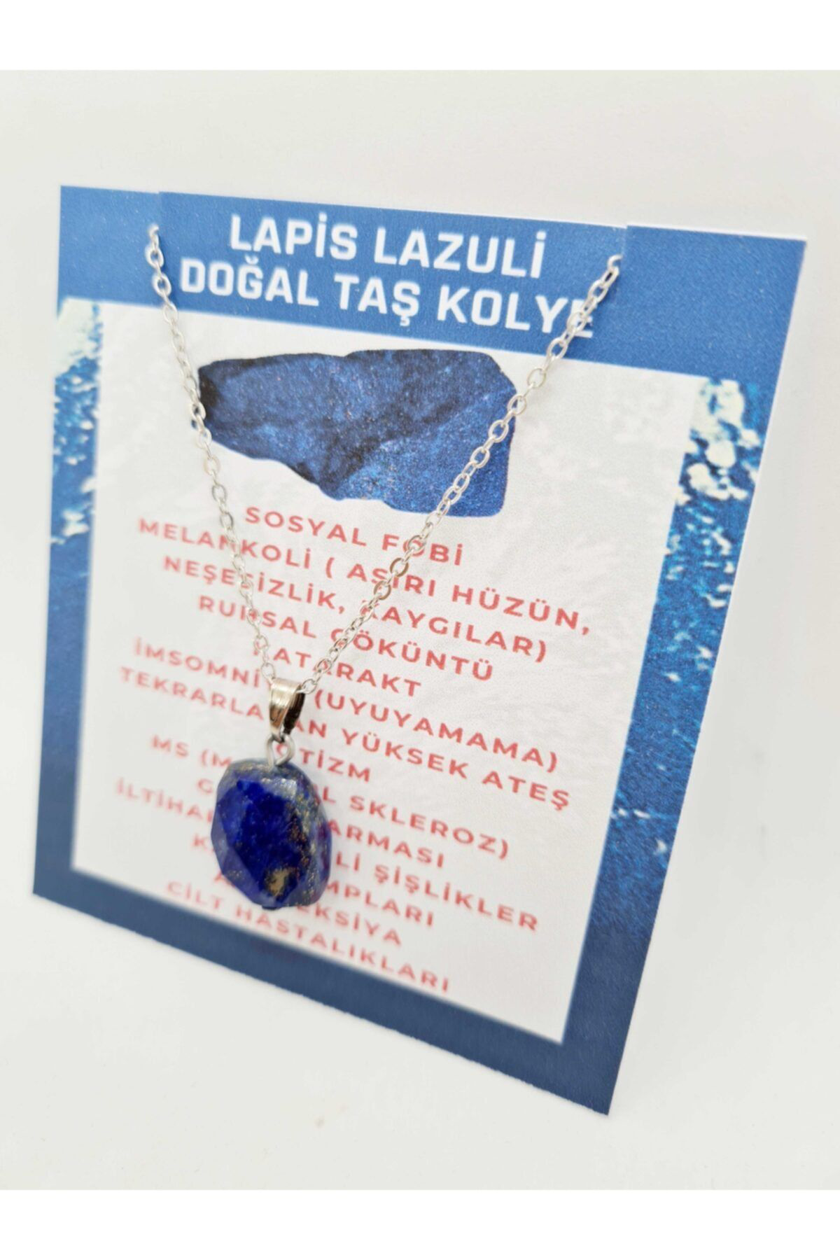 Sertifikalı Orijinal Doğal Taş Lapis Lazuli Taşı Kolye Aaa Kalite Sertifikalı Orijinal Doğal Taş Lapis Lazuli Taşı Kolye Aaa Kalite